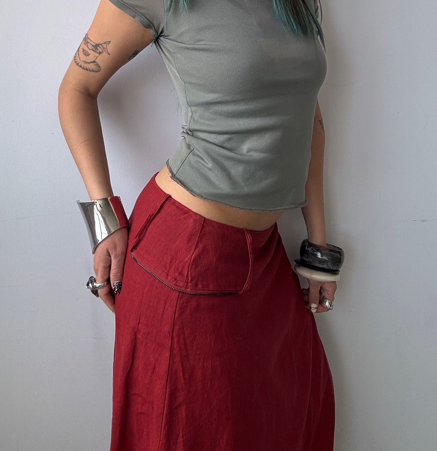 Sarah Pacini Linen Bubble Skirt