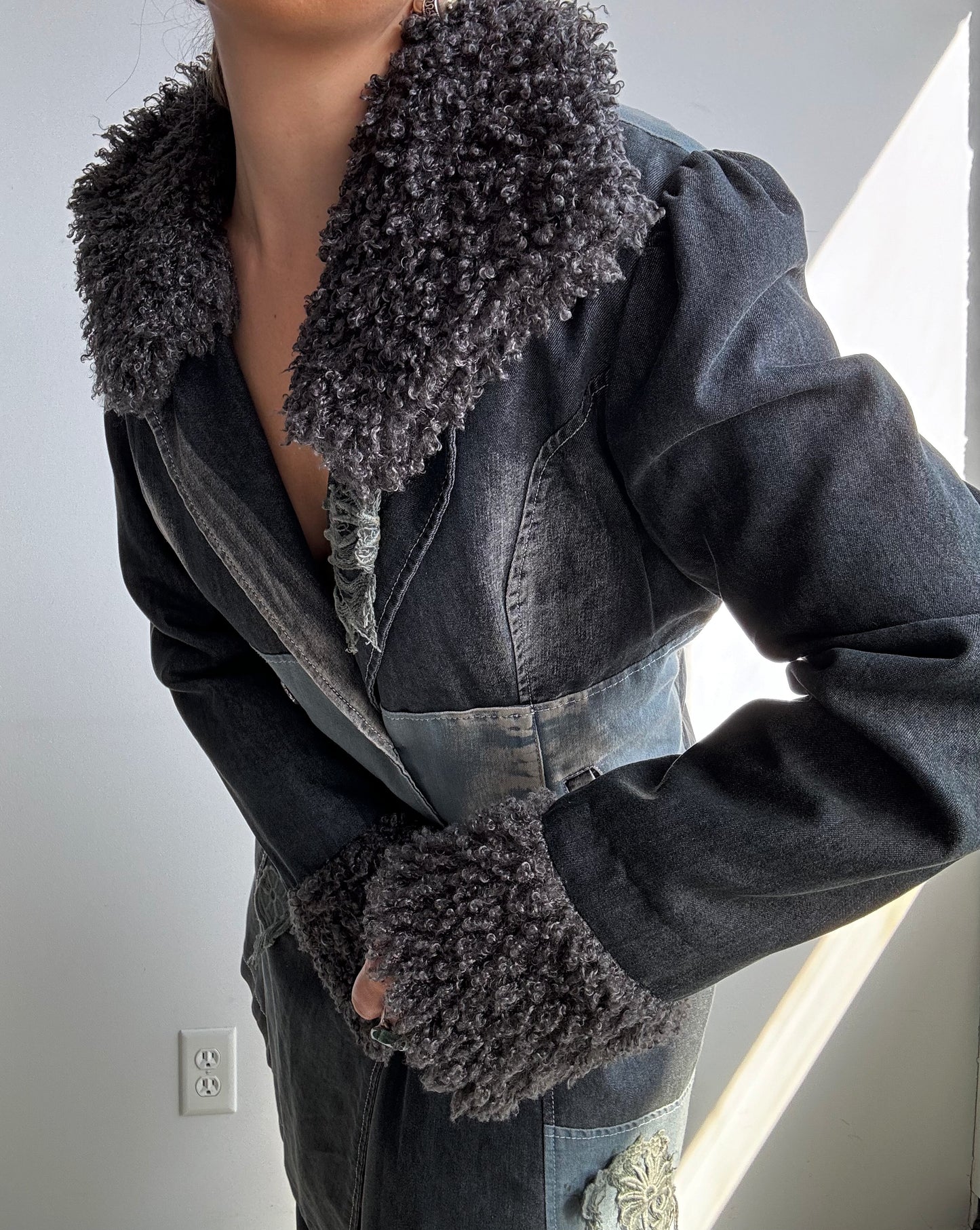 Faux Denim Primavera Jacket