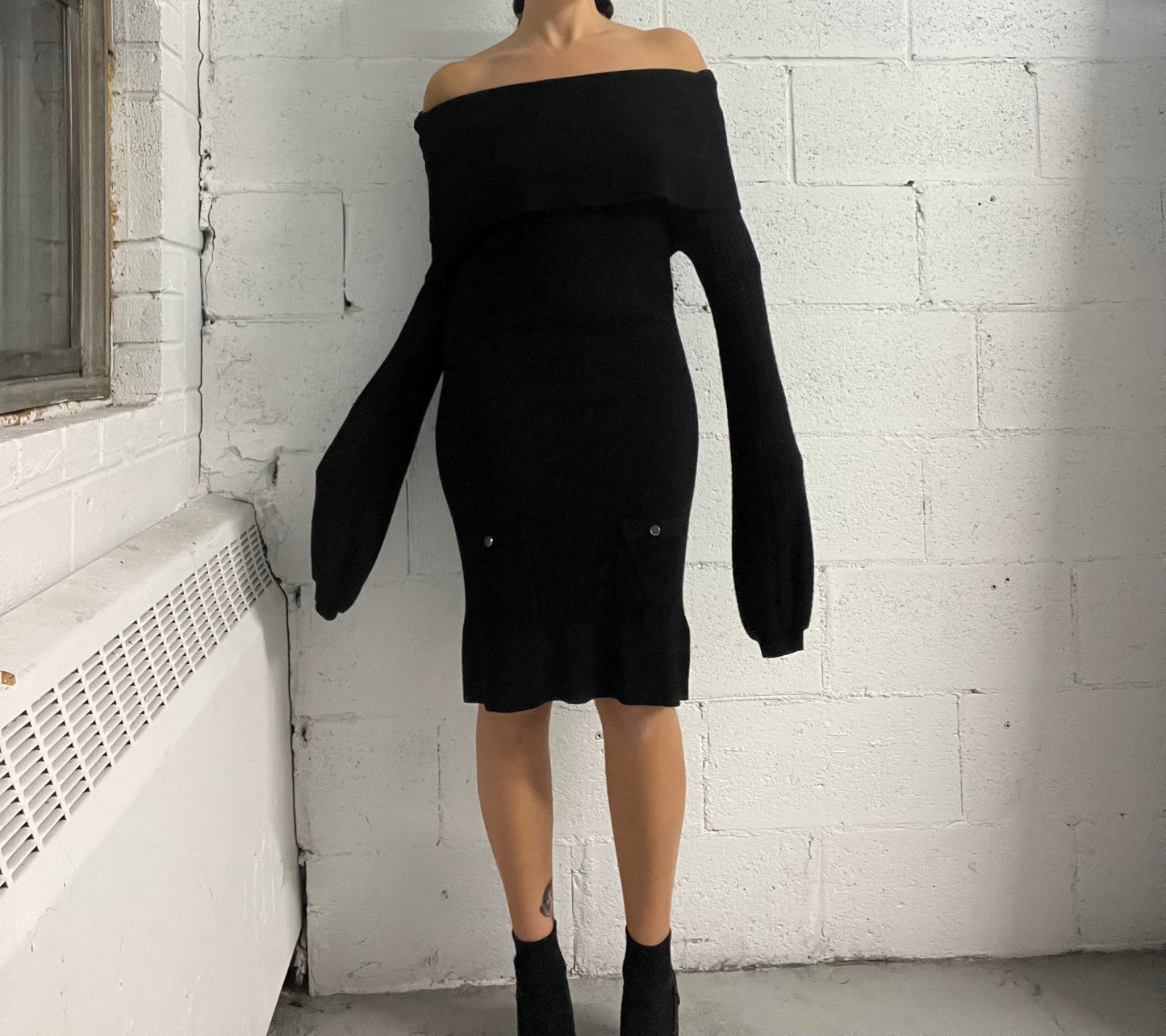 Nero Off Shoulder Midi Guess Dress