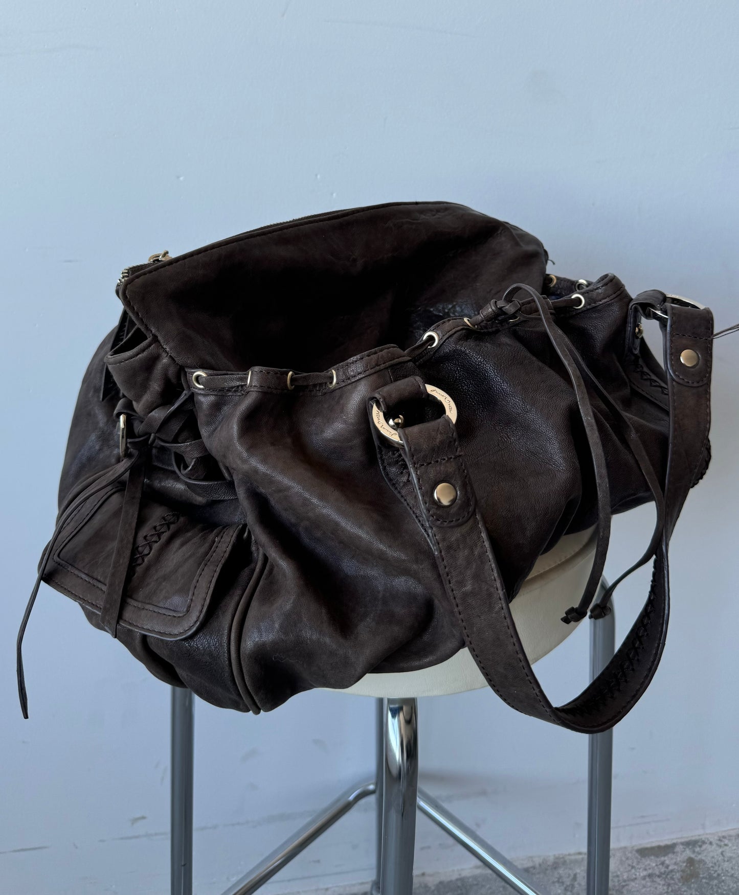 Chocolate Brown Leather Purse