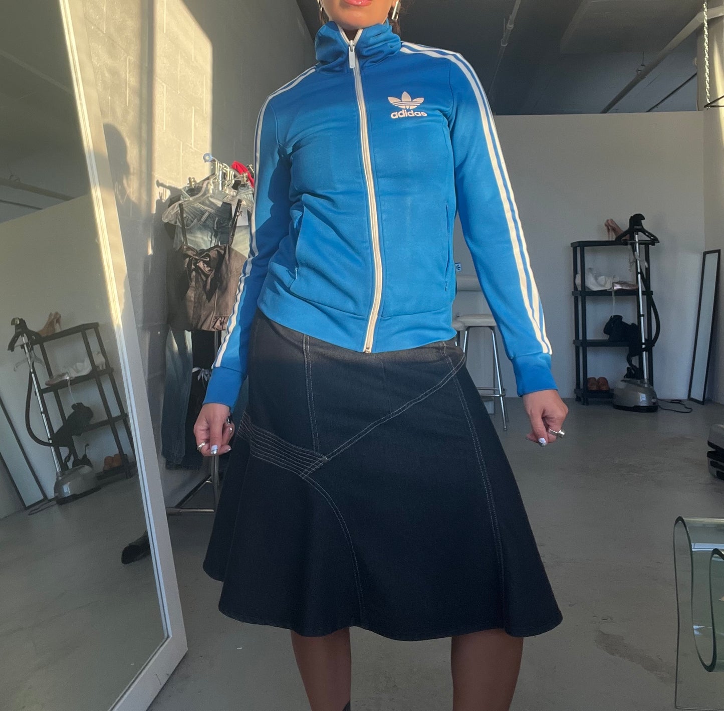 Denim Midi Skirt