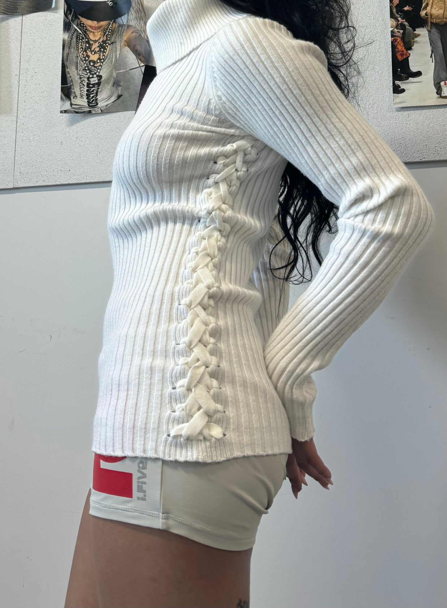 Lace Up Turtleneck