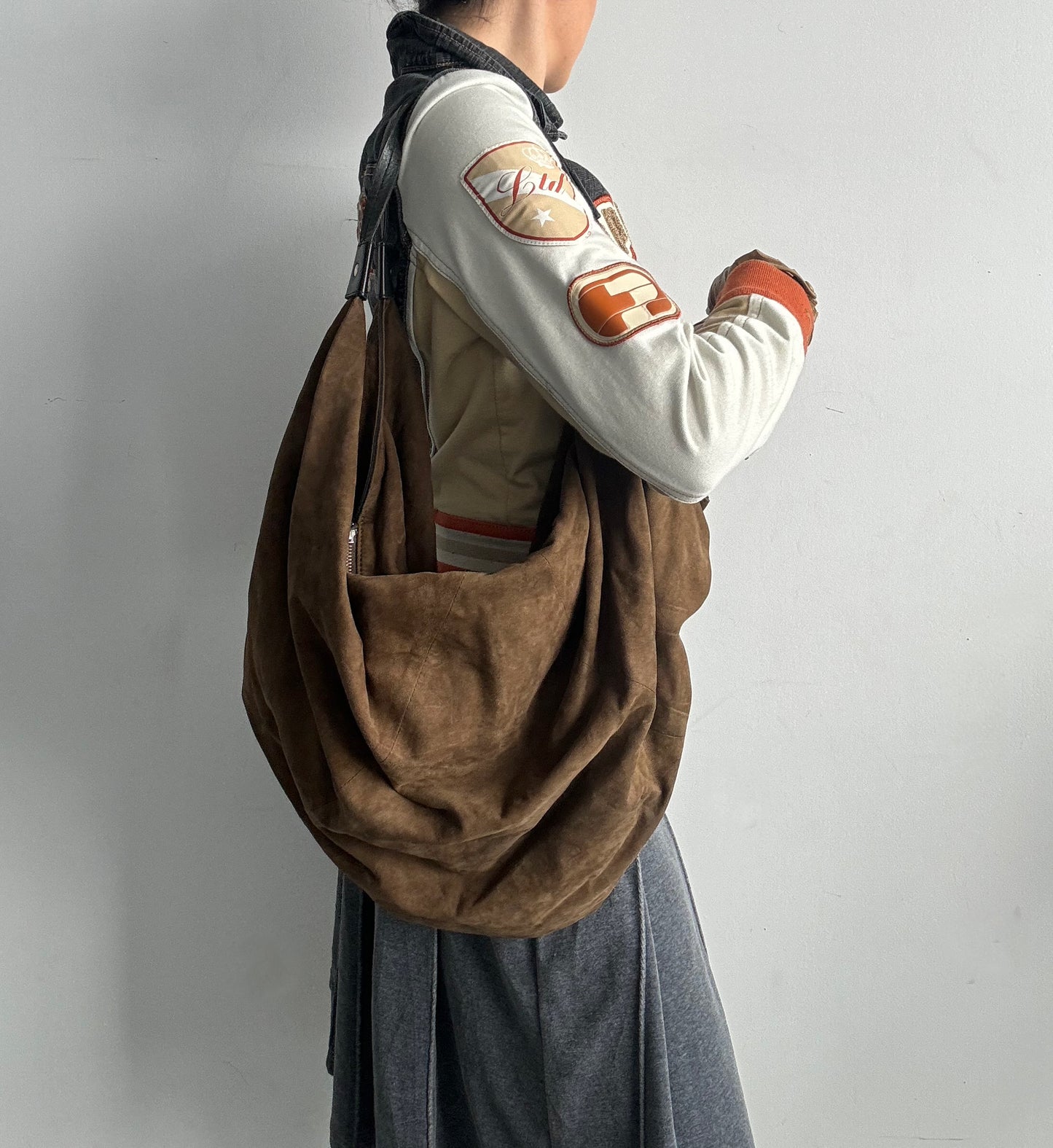 Suede Slouch Purse