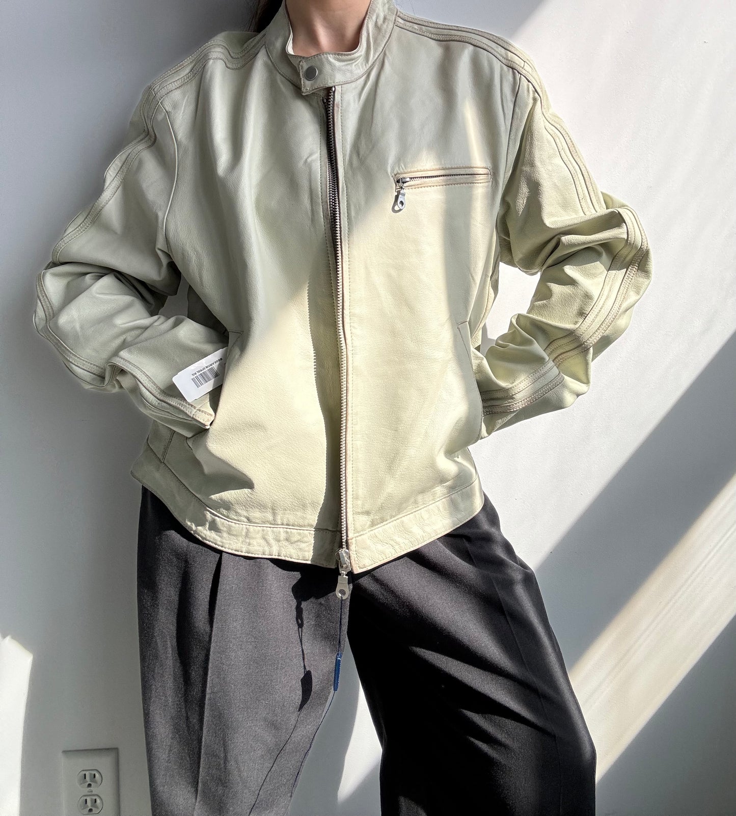 Deadstock “Power” Leather Jacket M/L