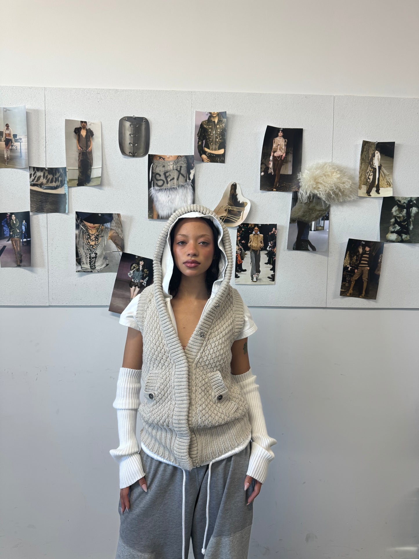 Hooded Knit Vest