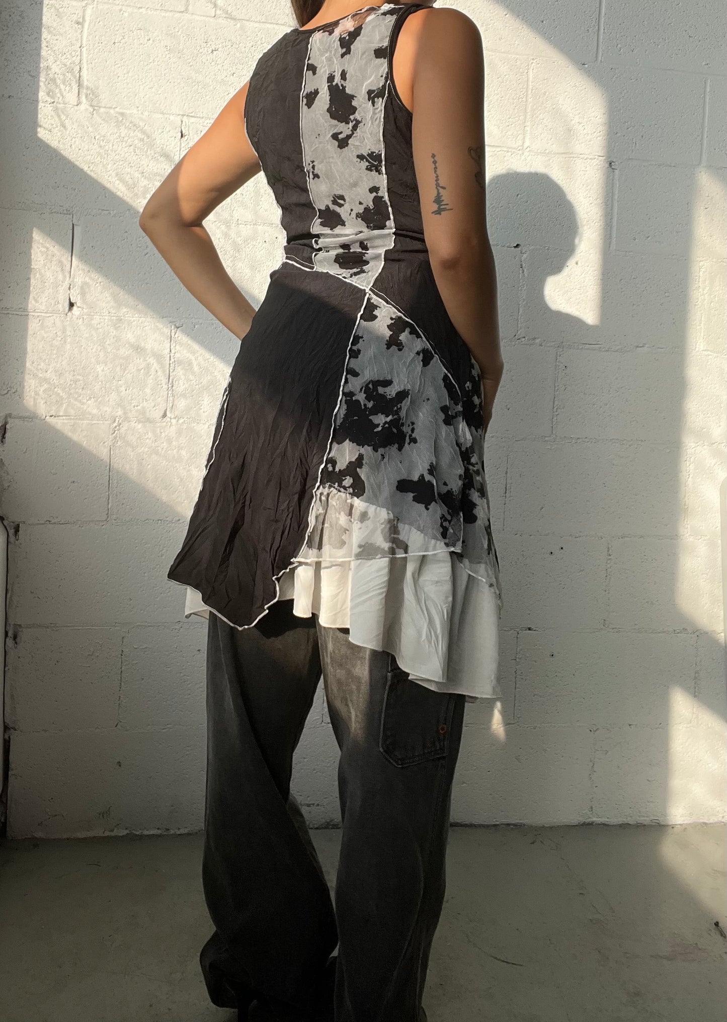 Asymmetric Mesh Dress