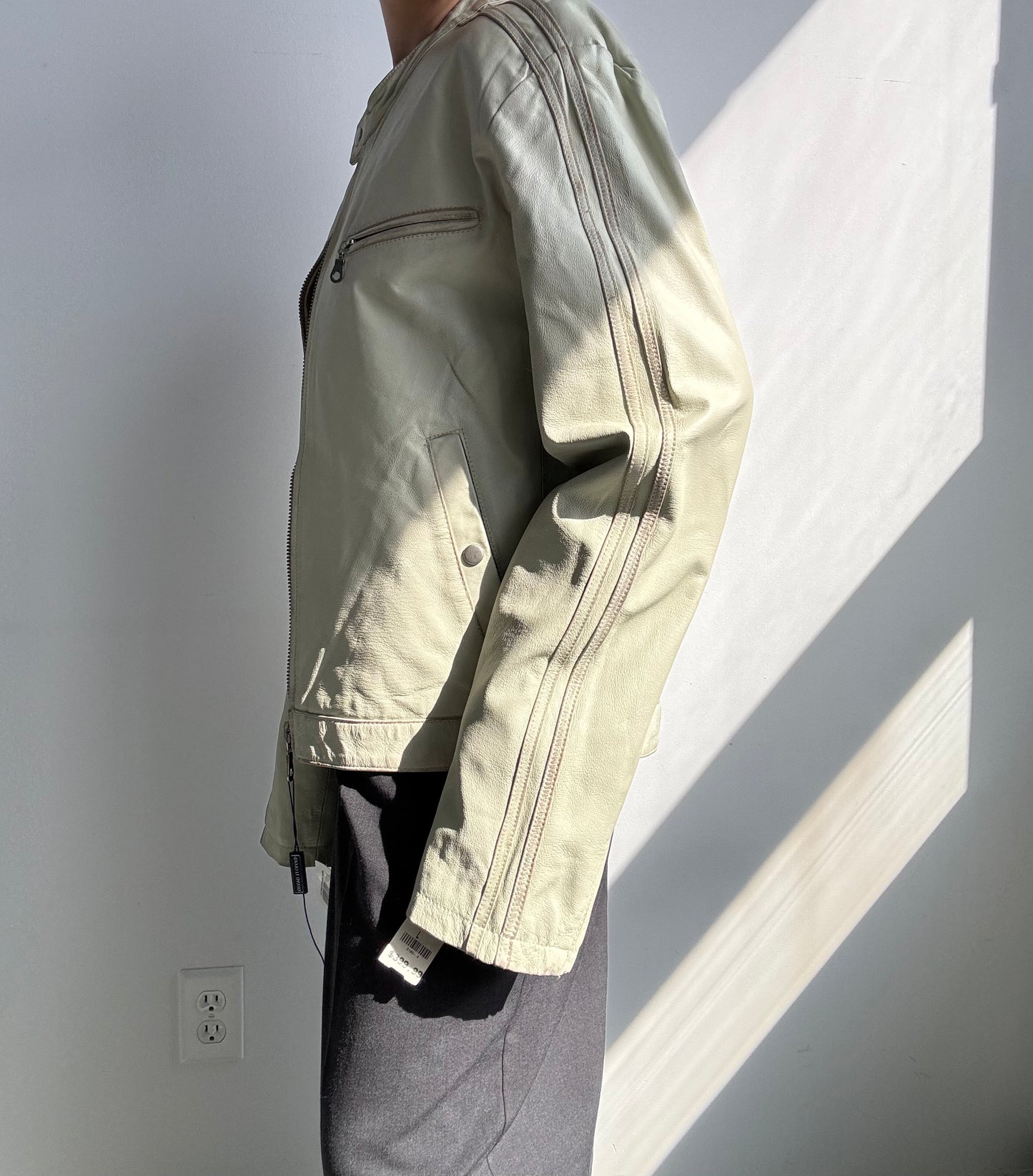Deadstock “Power” Leather Jacket M/L