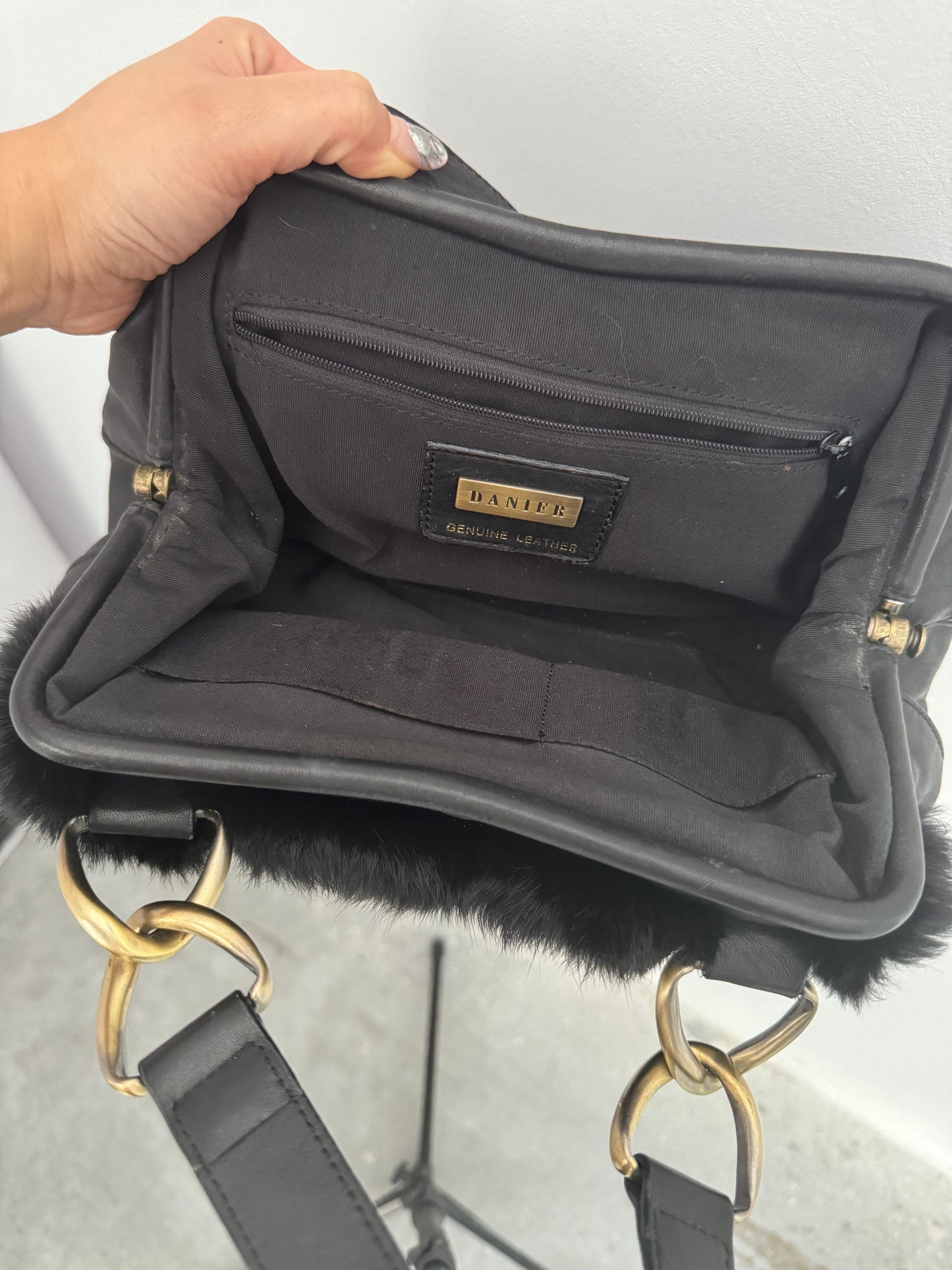 Danier Leather Fur Purse