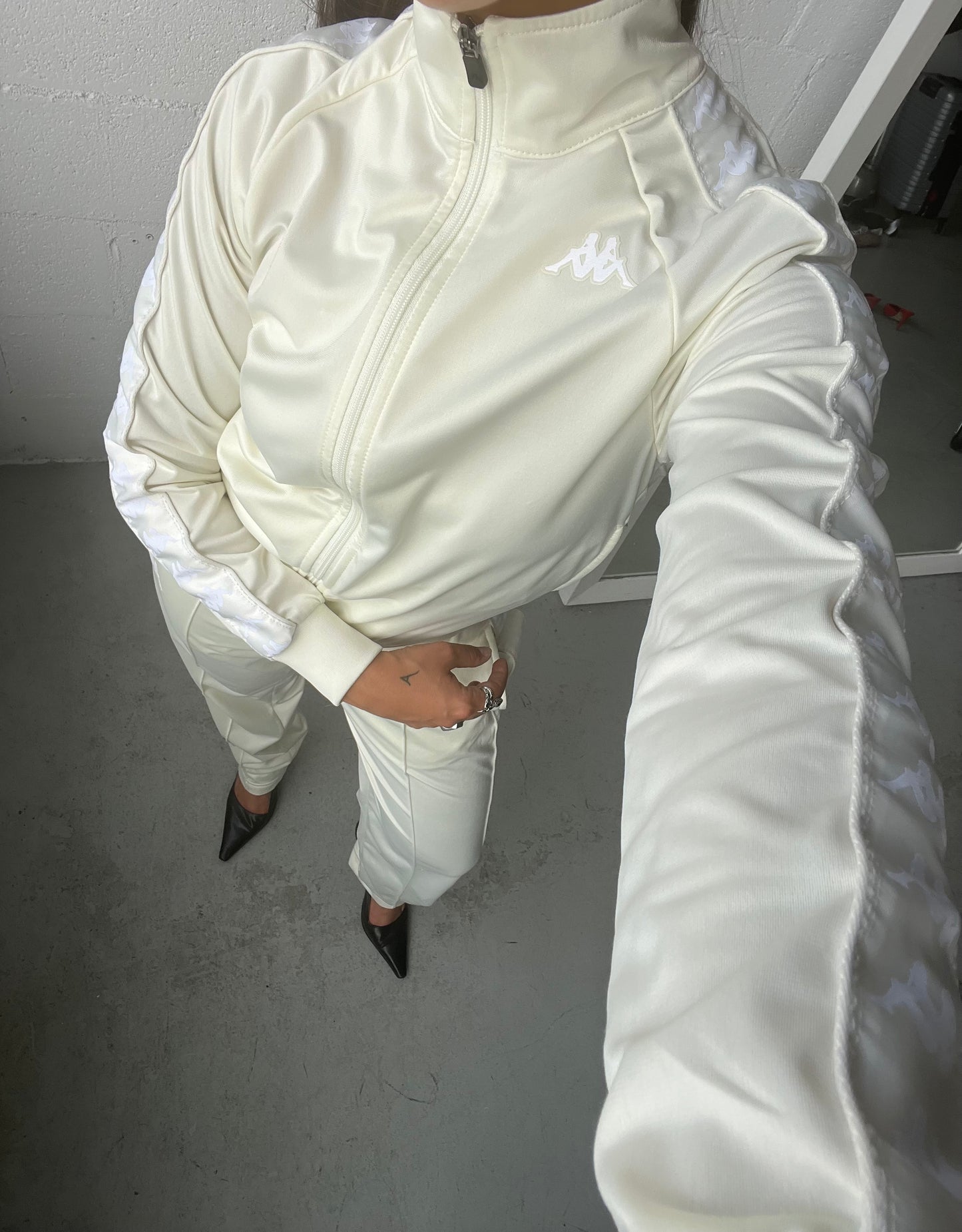 Cream Kappa Tracksuit