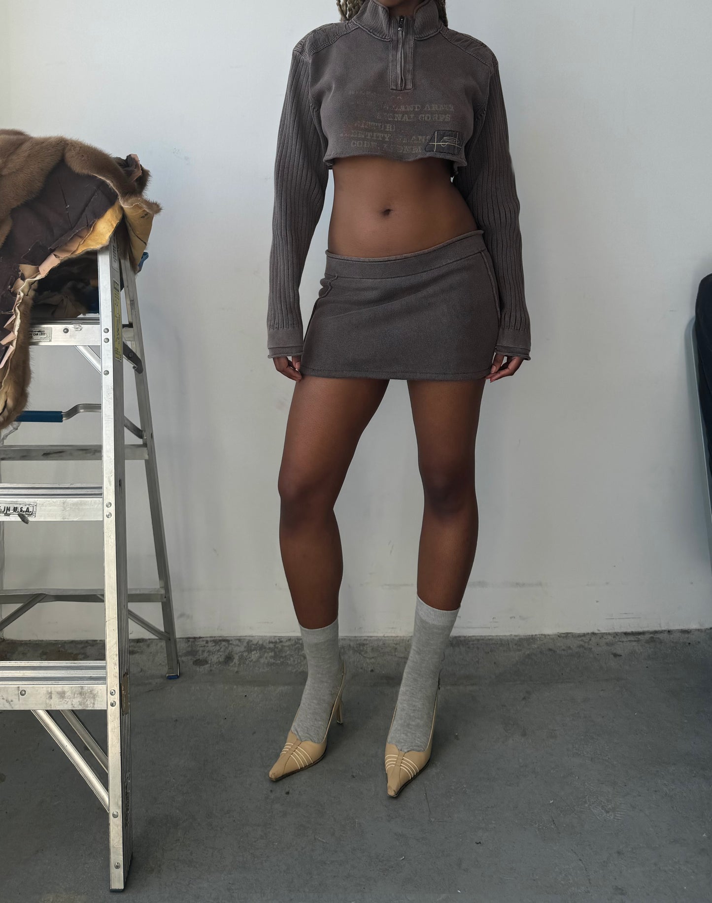 Reworked Hoodie Set in Stone
