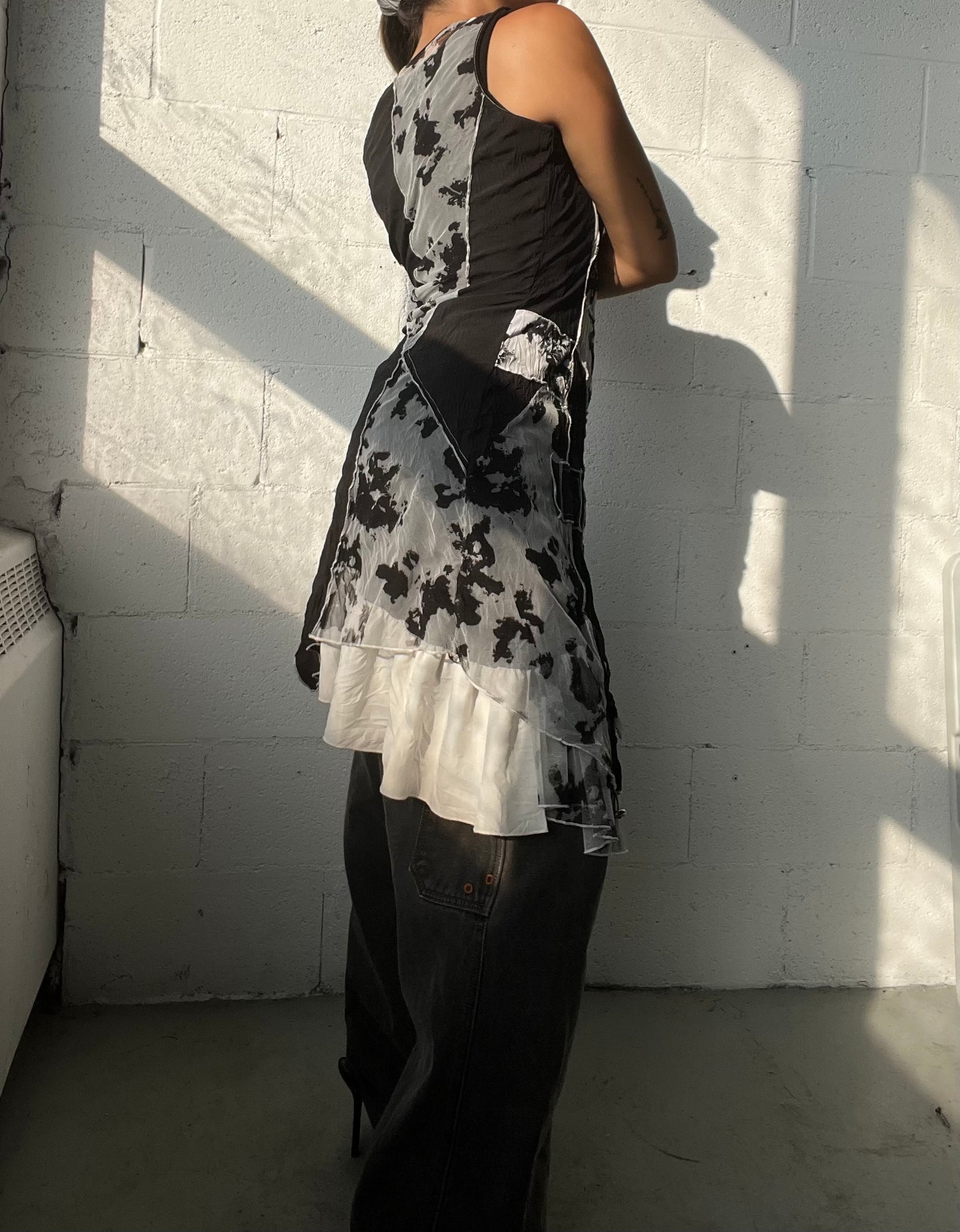 Asymmetric Mesh Dress