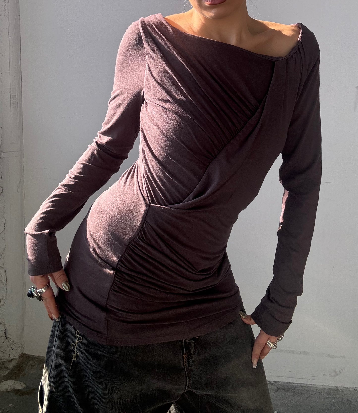 Draped Long Sleeve
