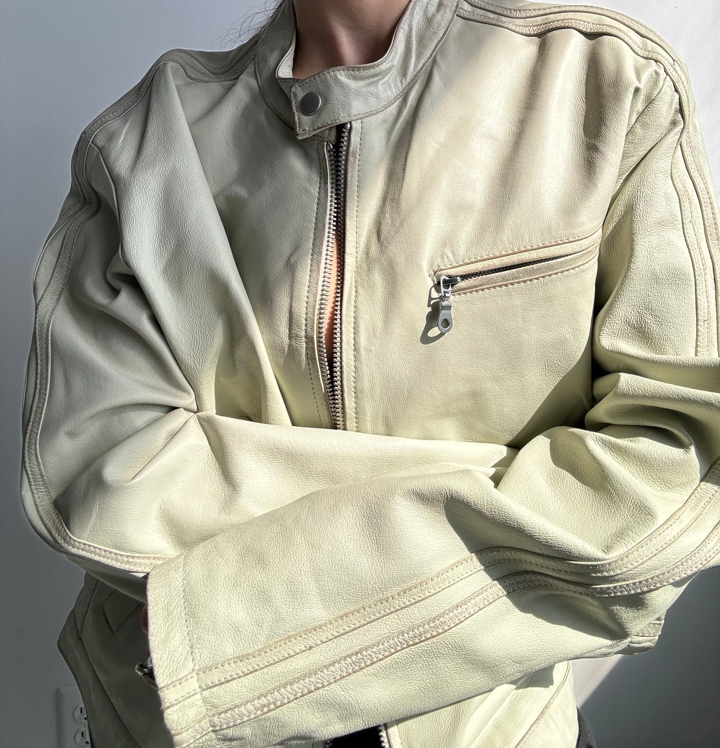 Deadstock “Power” Leather Jacket M/L