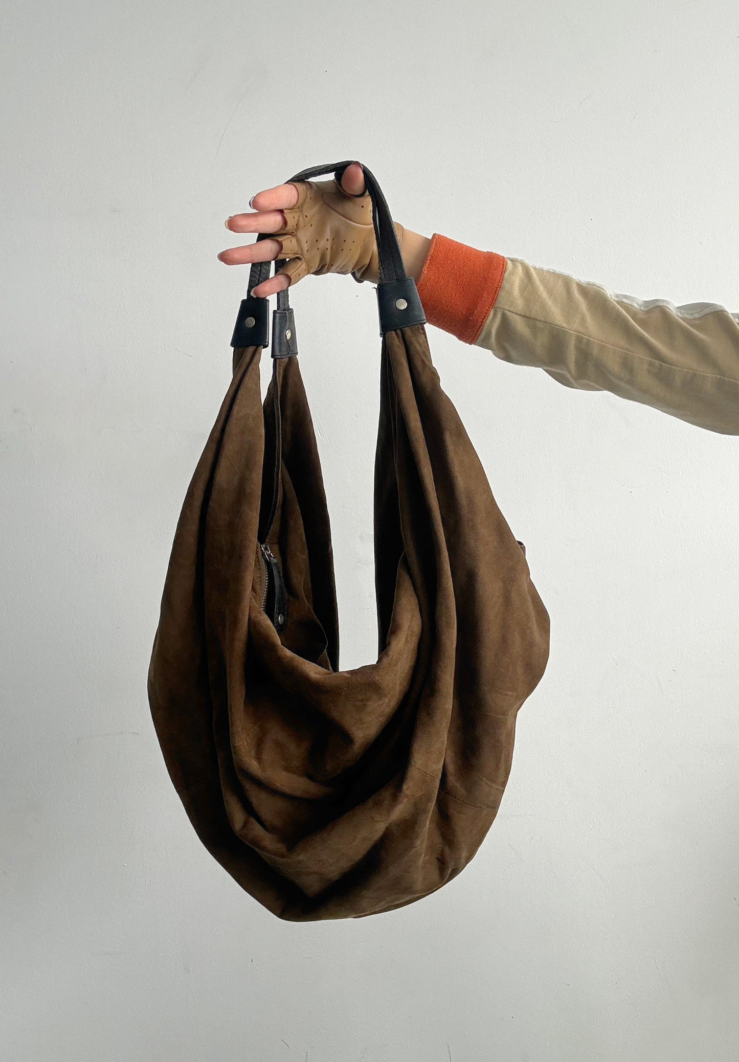 Suede Slouch Purse