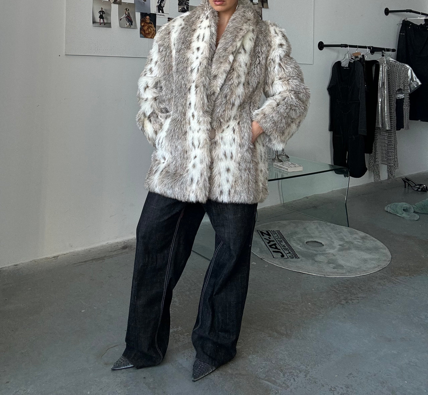 Faux Fur Leopard Coat