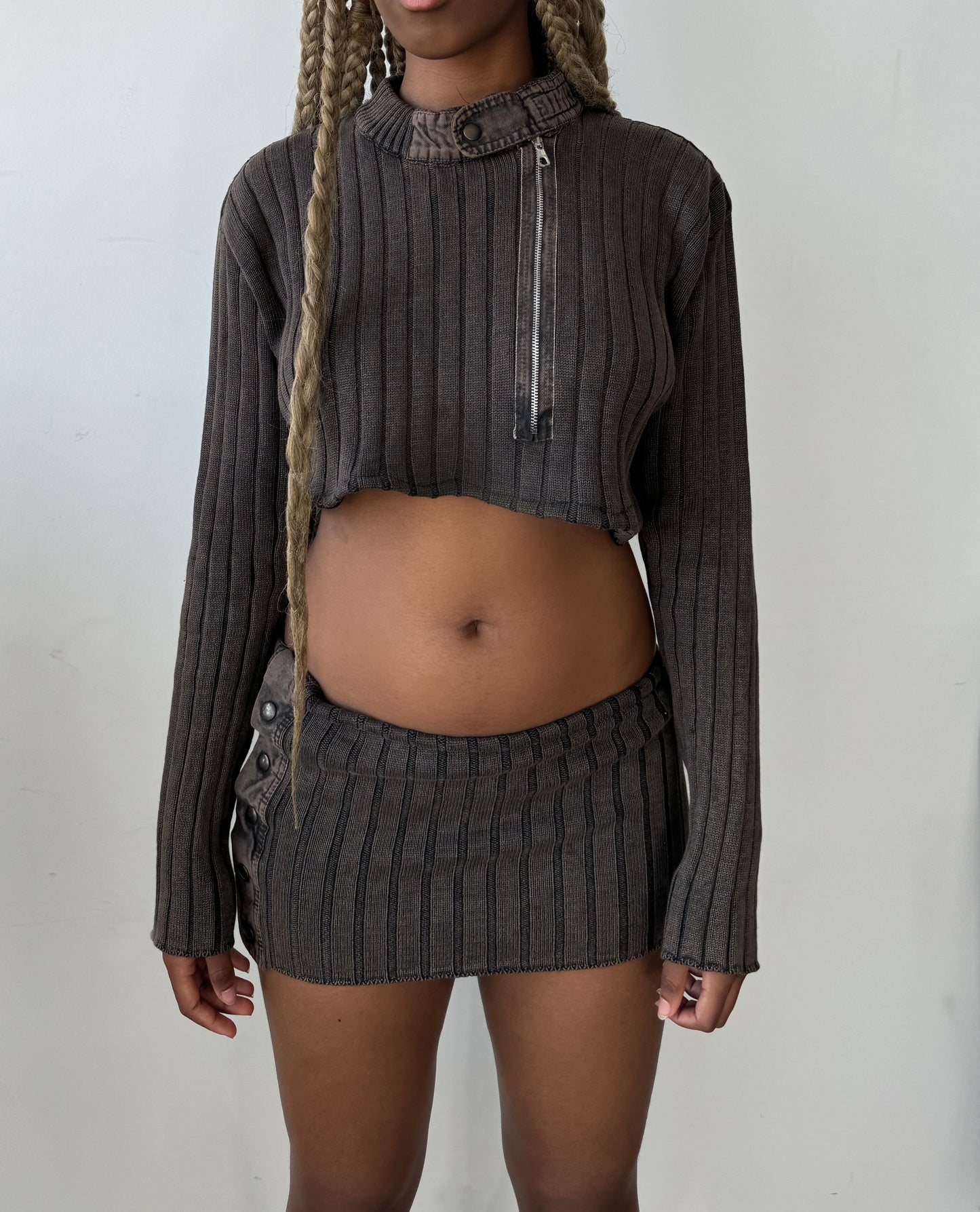 Reworked Hoodie Set in Truffle
