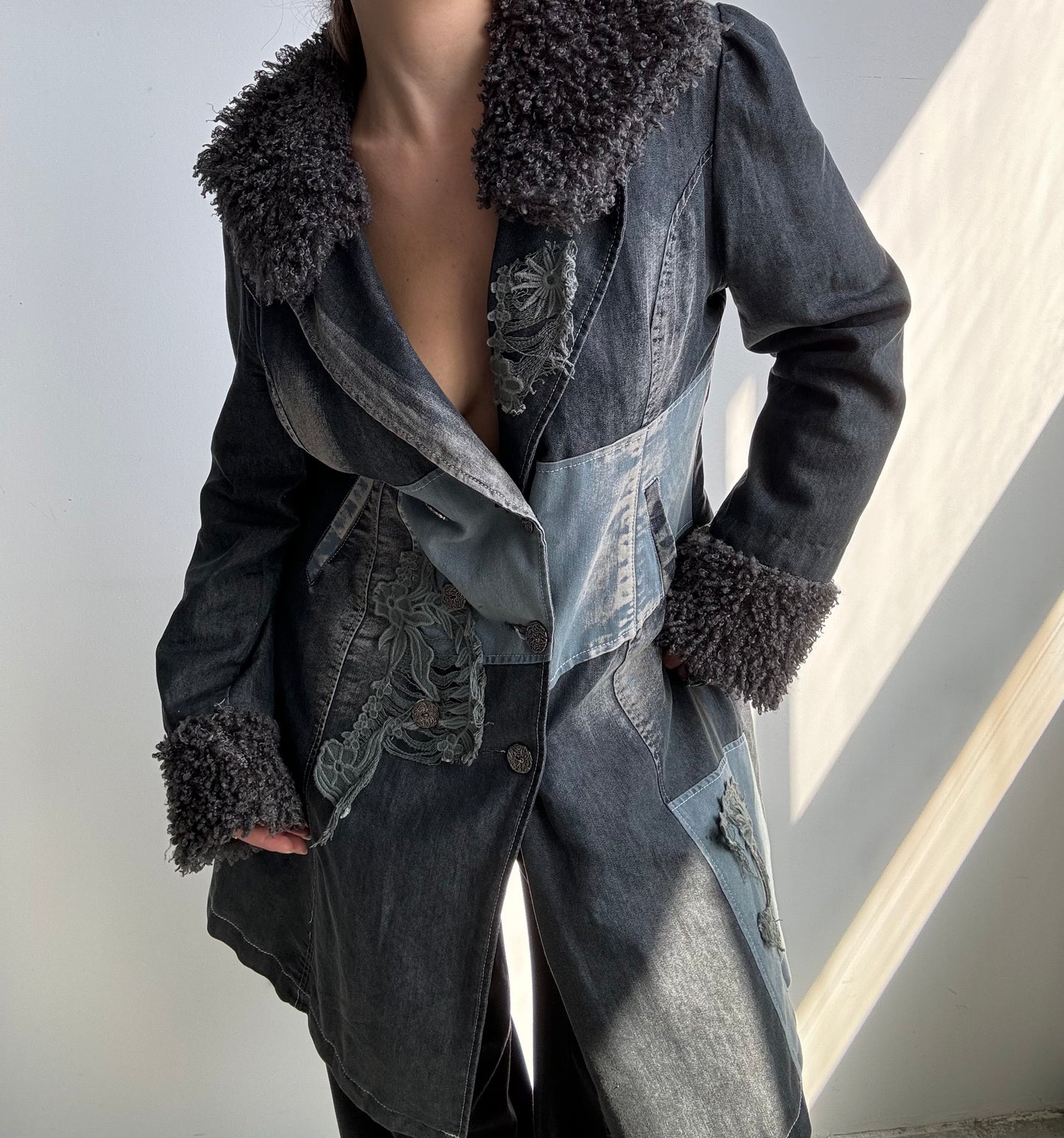 Faux Denim Primavera Jacket