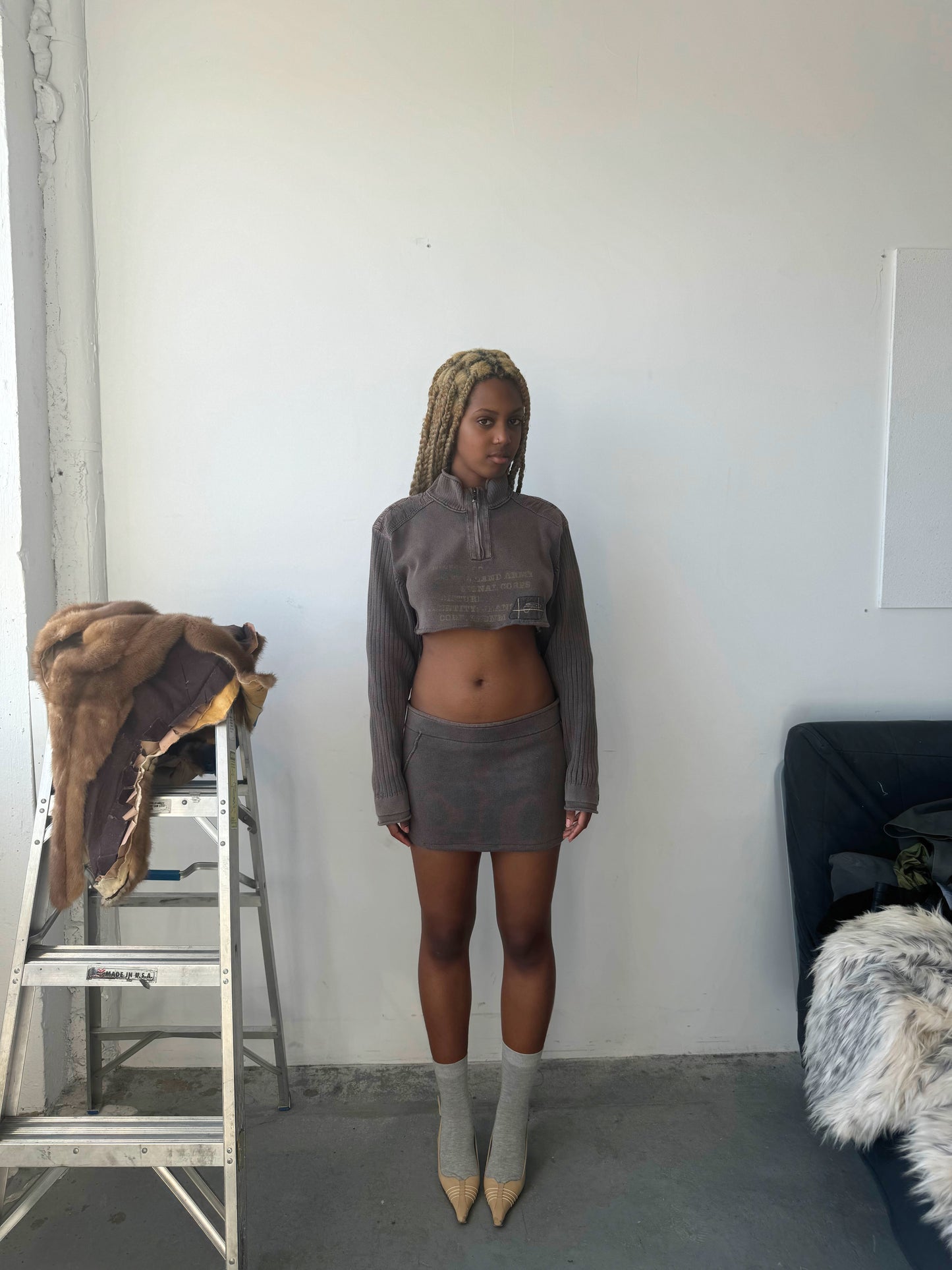 Reworked Hoodie Set in Stone