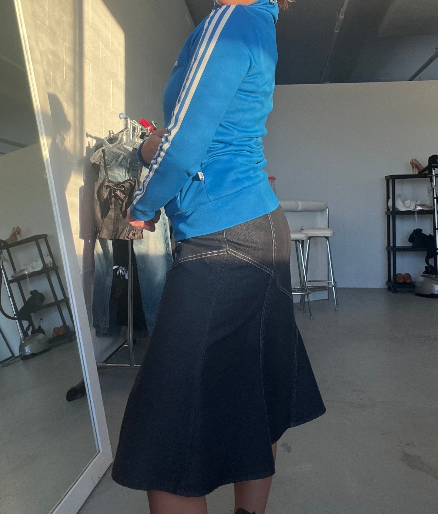 Denim Midi Skirt