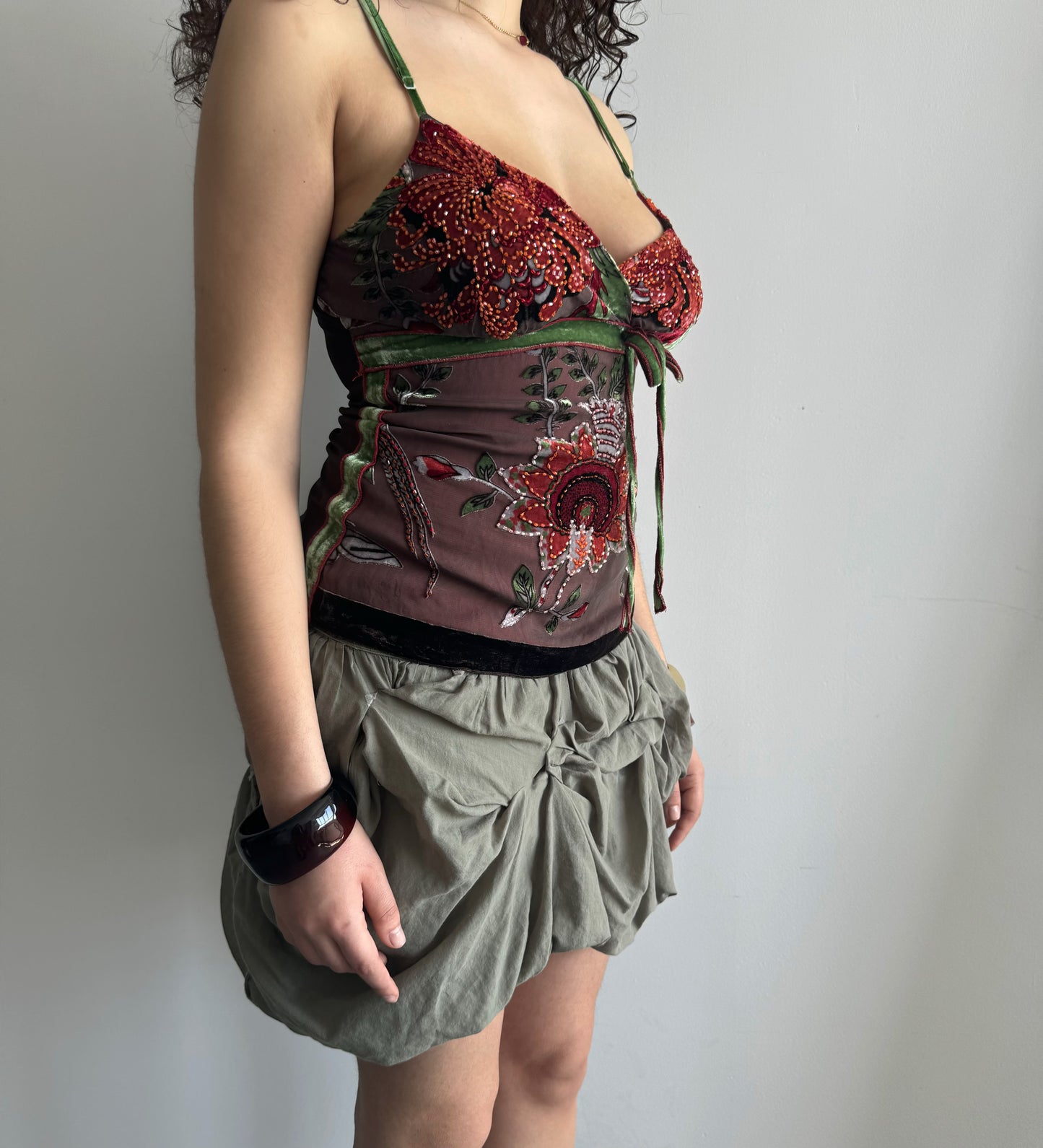 Verde Ruched Skirt