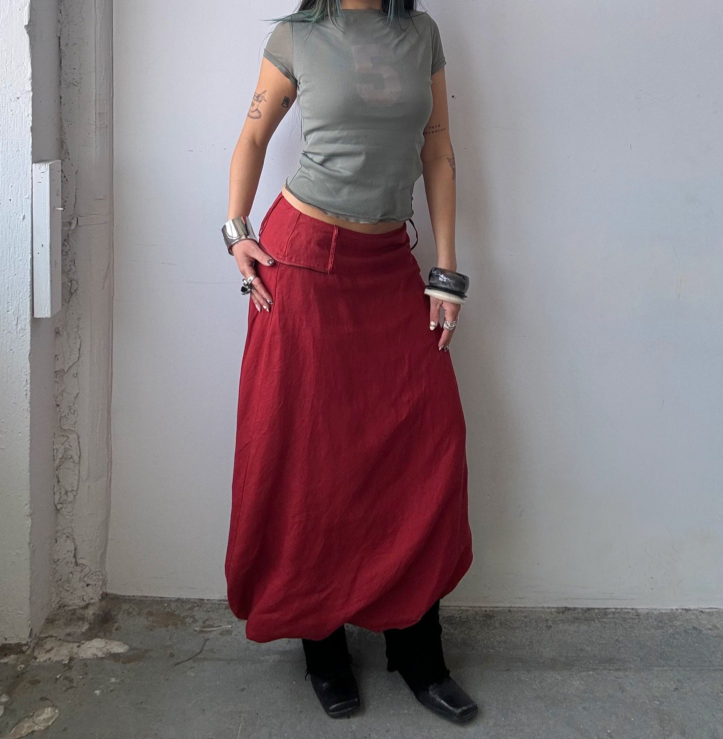 Sarah Pacini Linen Bubble Skirt