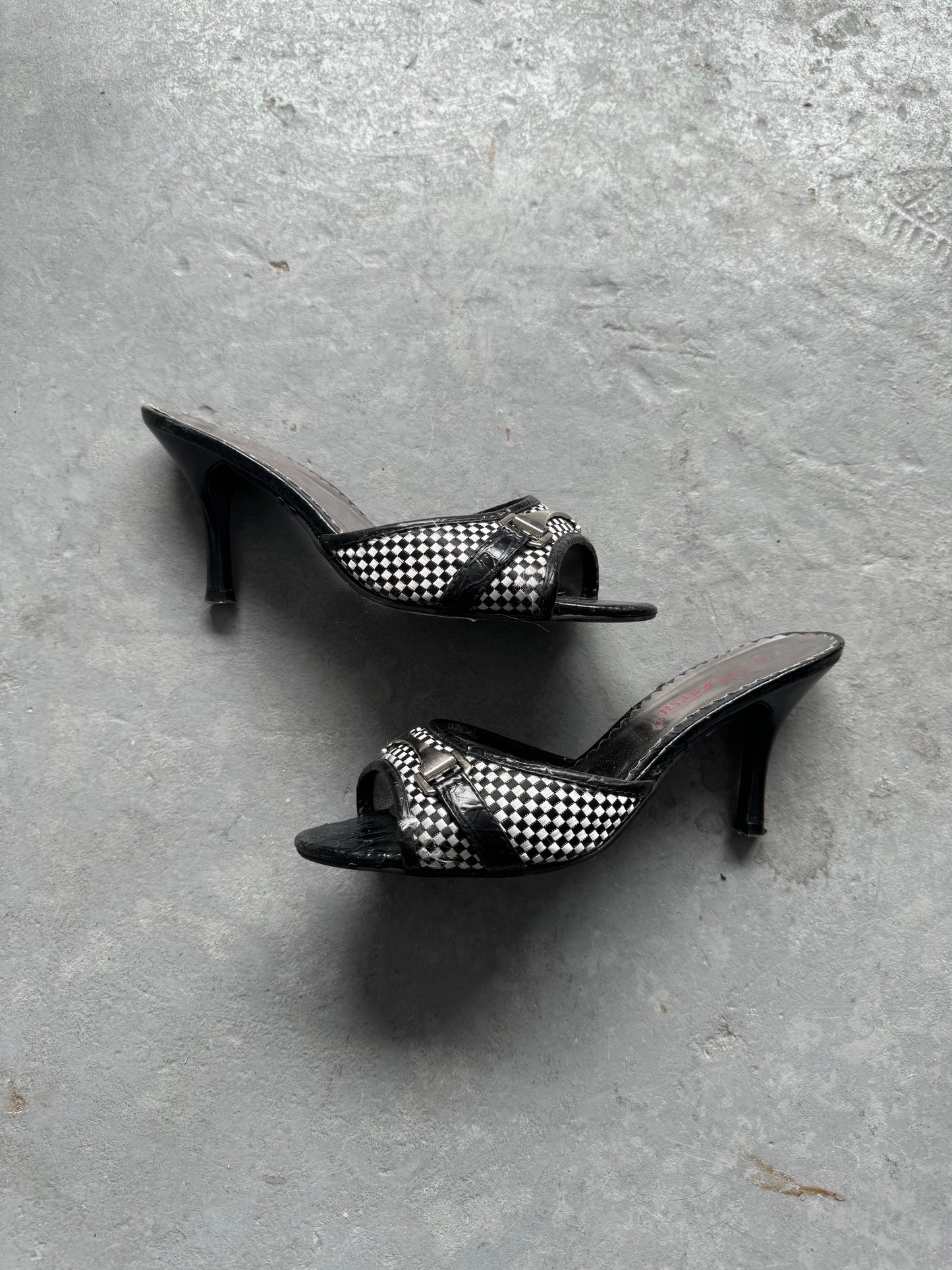 Vintage Open Toe Kitten Heels Size 7.5