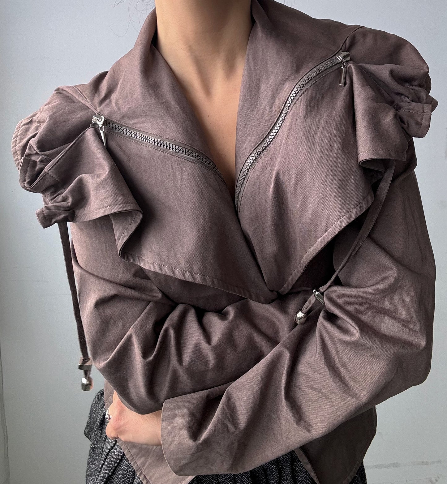 Zipper Trench Blazer