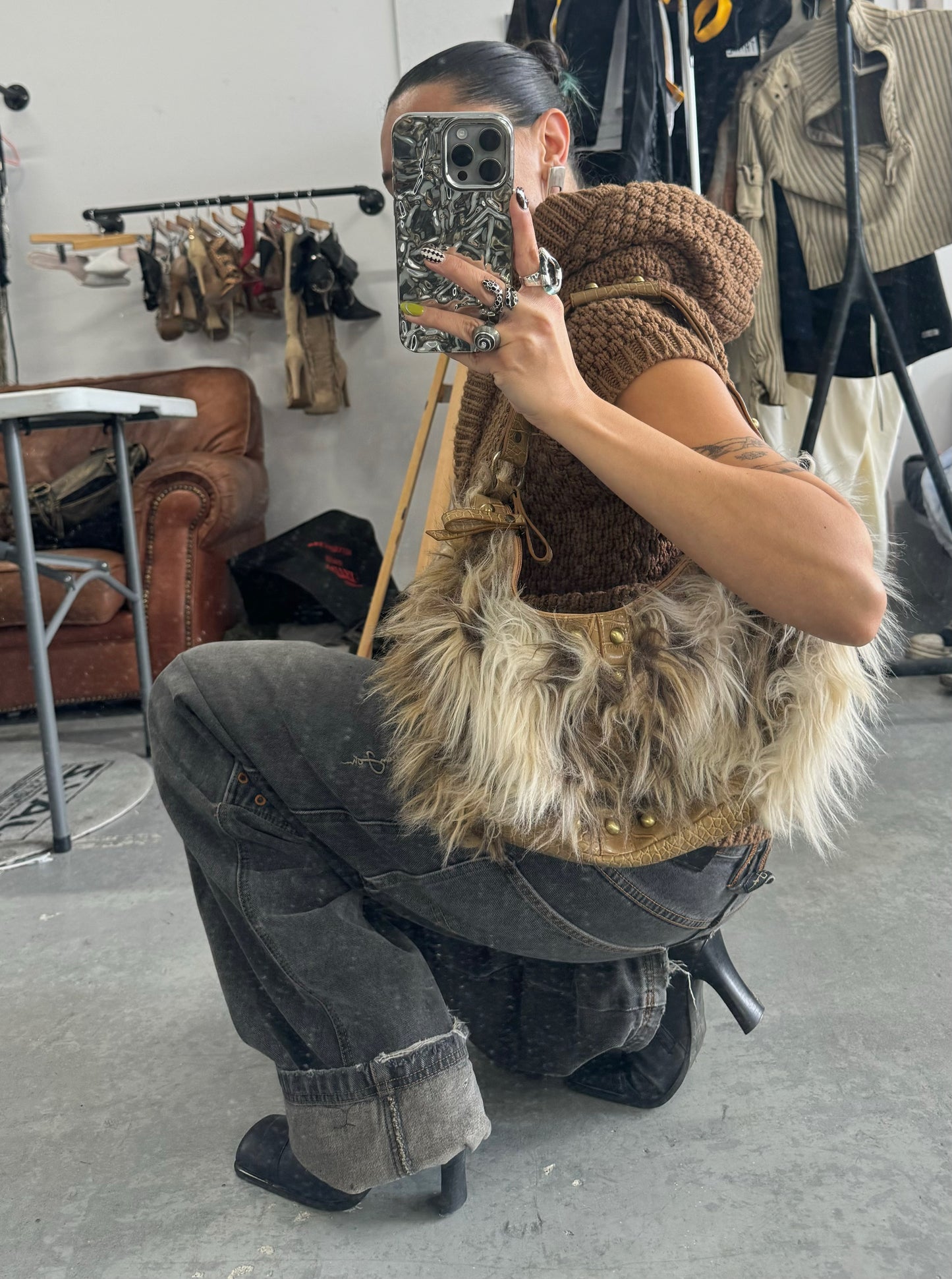 Faux Fur Purse