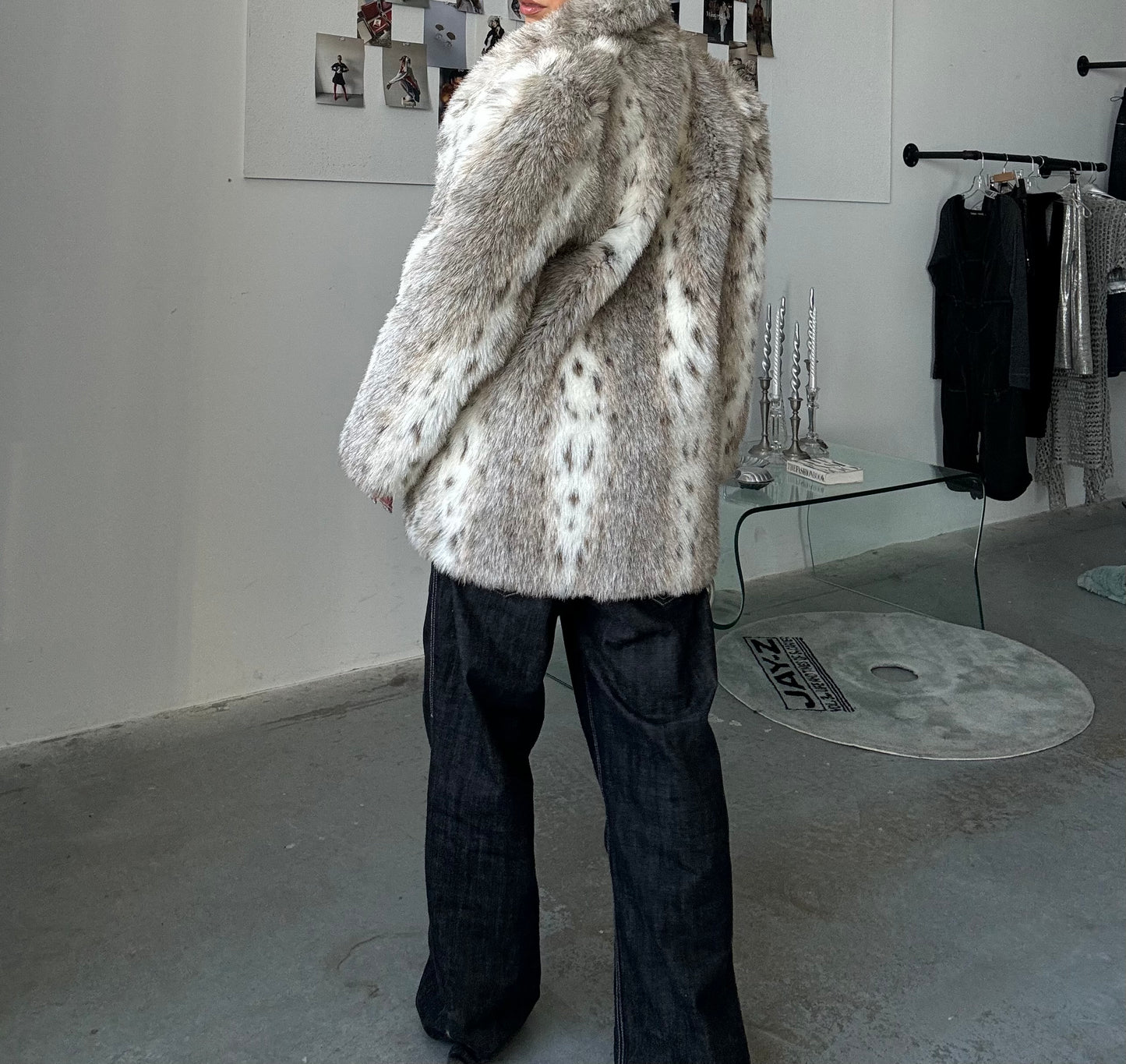 Faux Fur Leopard Coat