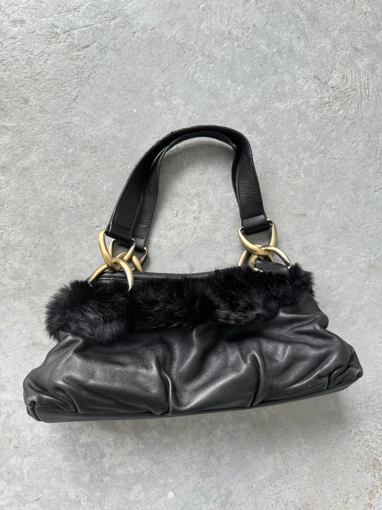 Danier Leather Fur Purse