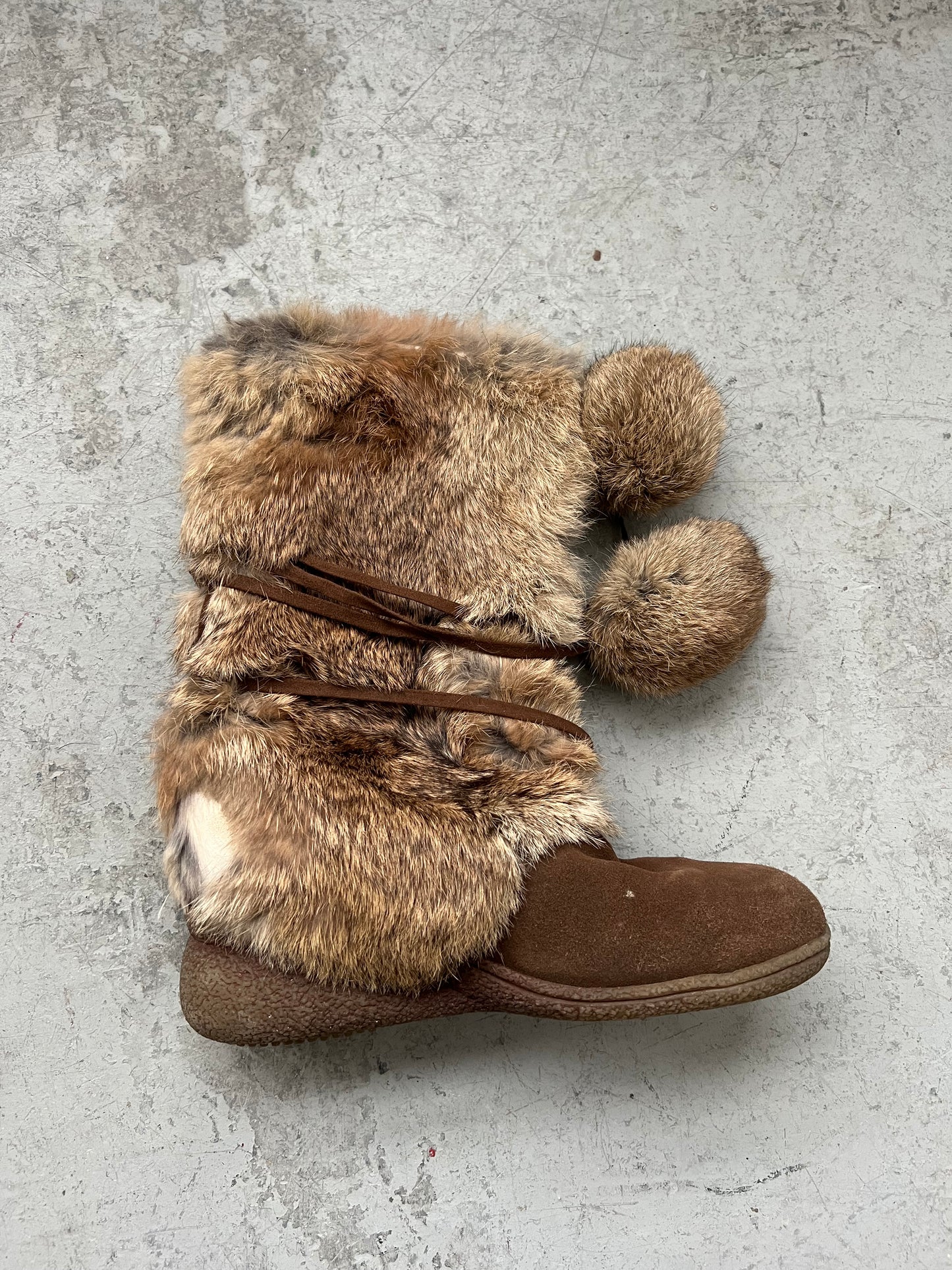 Fur Pom Pom Boots