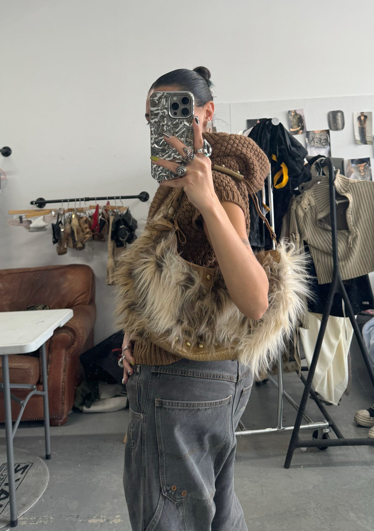 Faux Fur Purse