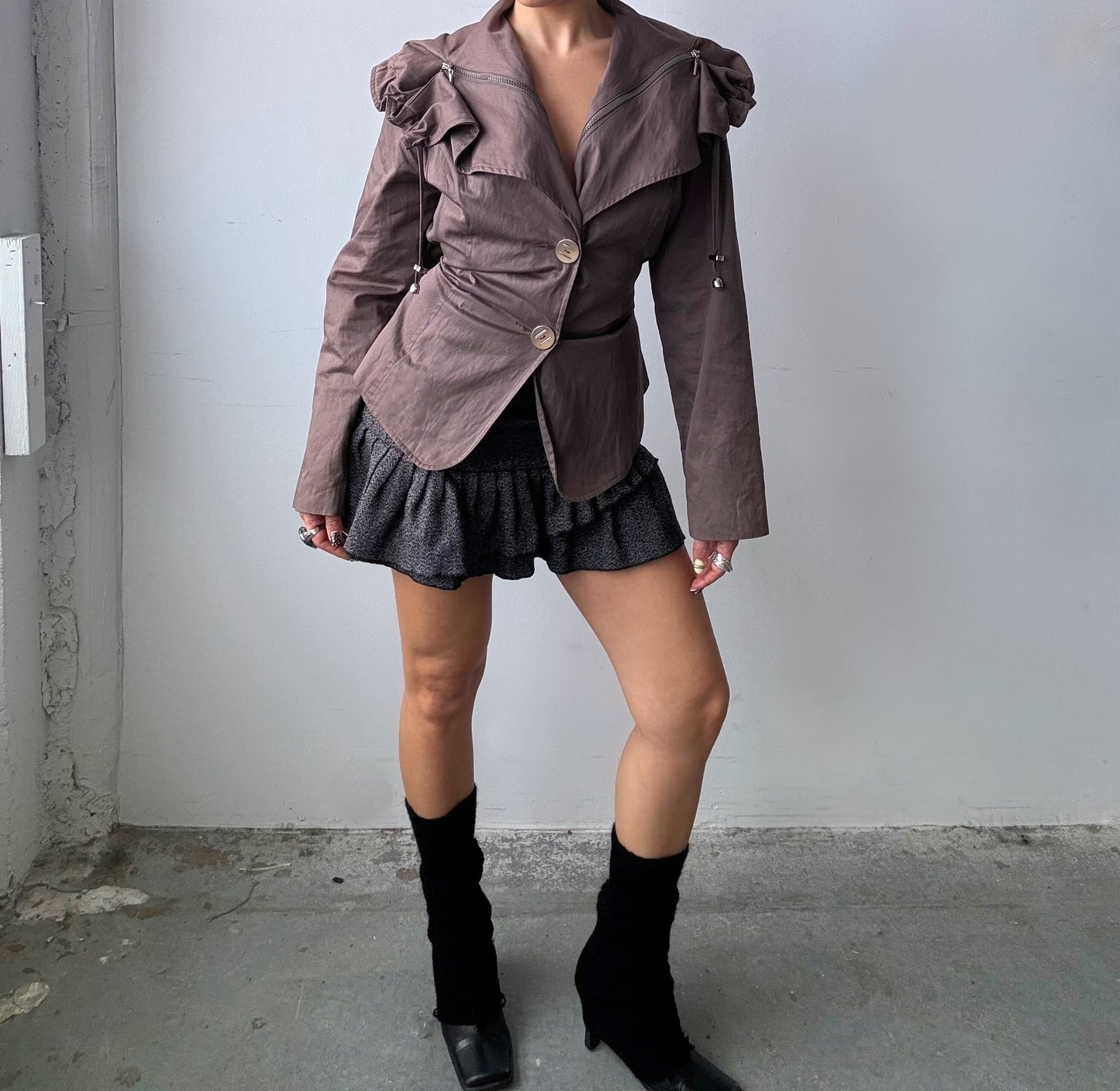 Zipper Trench Blazer