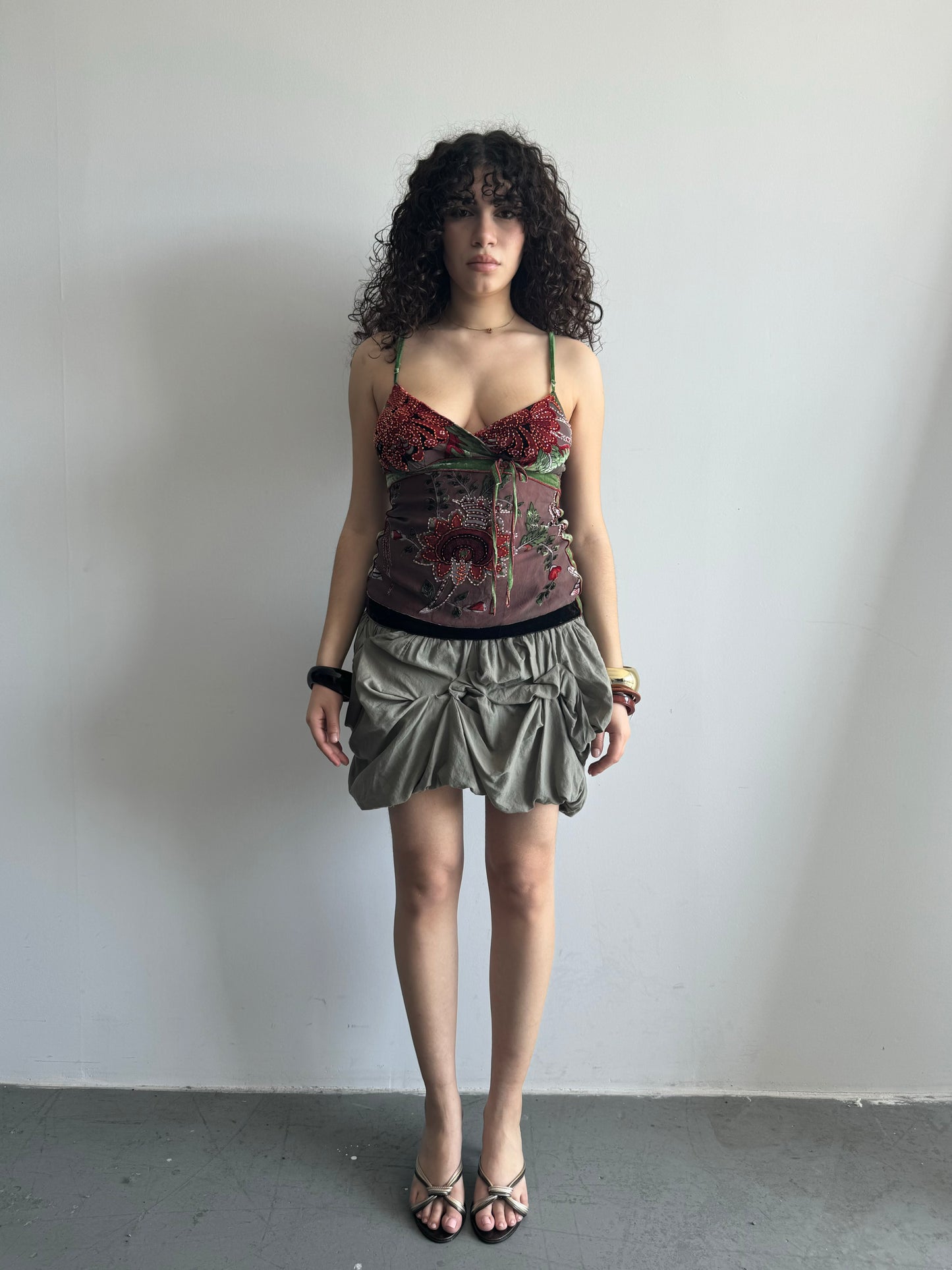 Verde Ruched Skirt