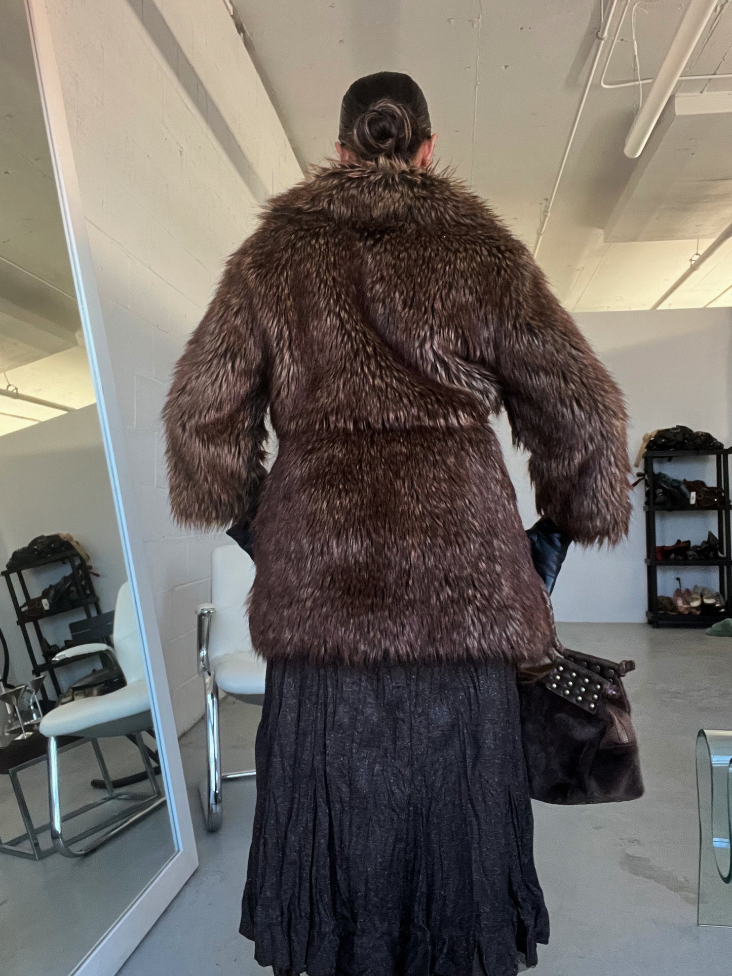 Brown Faux Fur Jacket