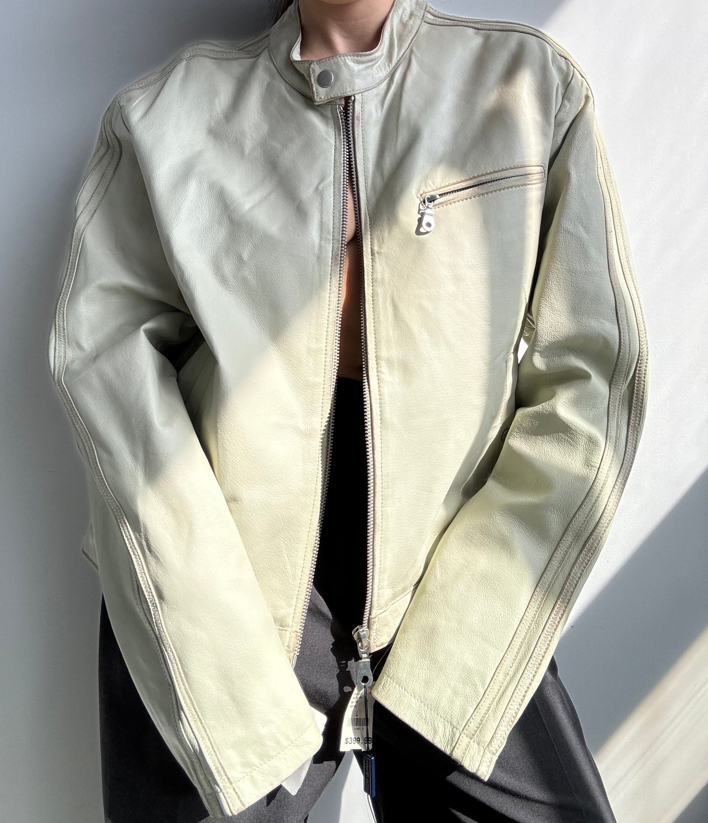 Deadstock “Power” Leather Jacket M/L
