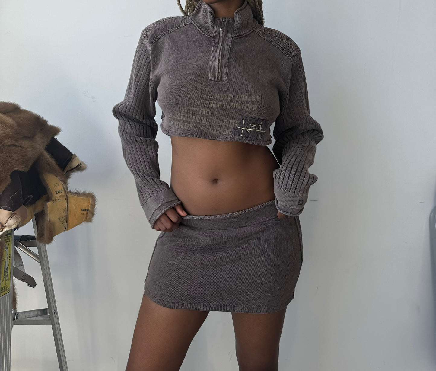 Reworked Hoodie Set in Stone