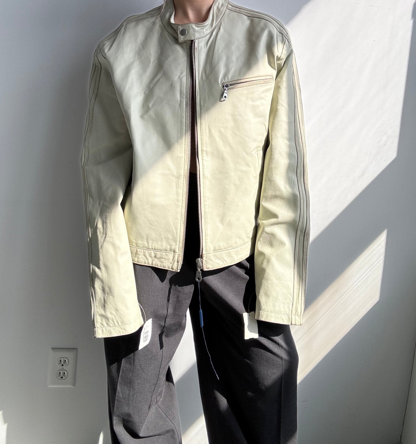 Deadstock “Power” Leather Jacket M/L