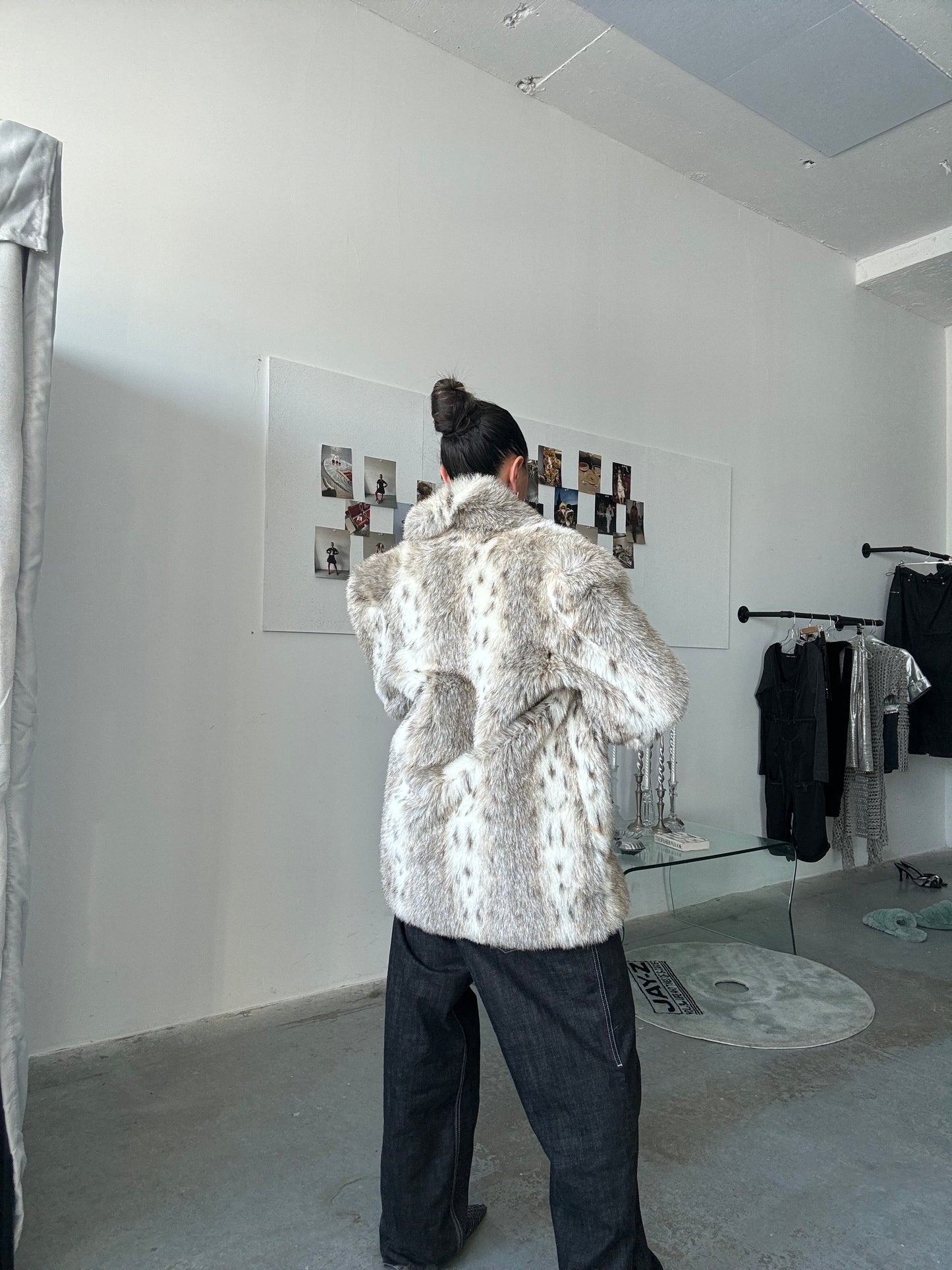 Faux Fur Leopard Coat
