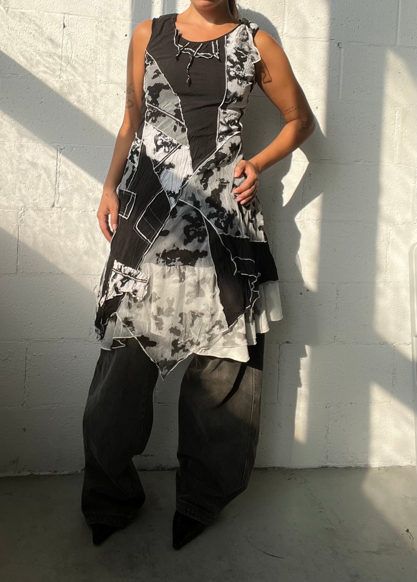 Asymmetric Mesh Dress