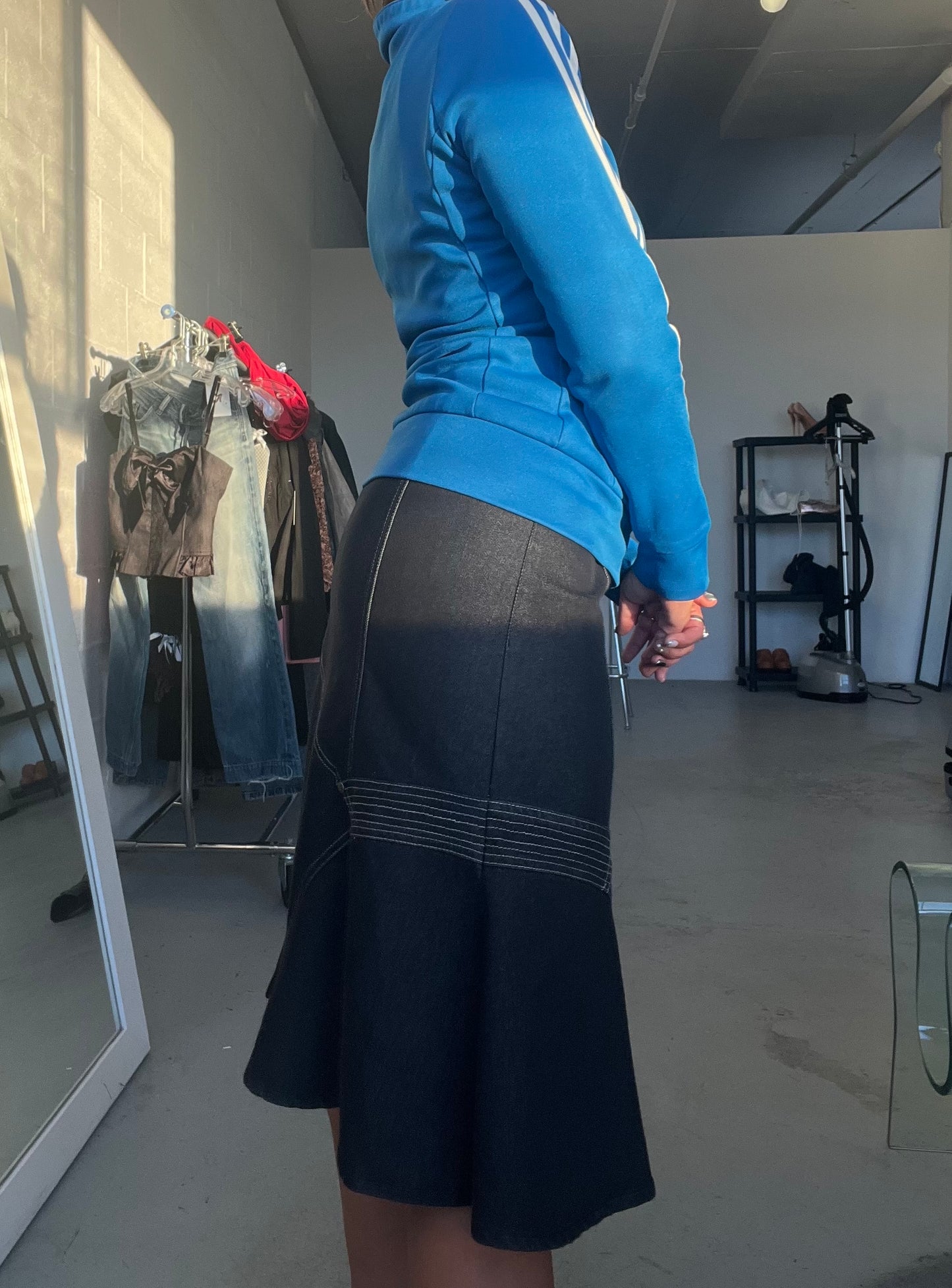 Denim Midi Skirt