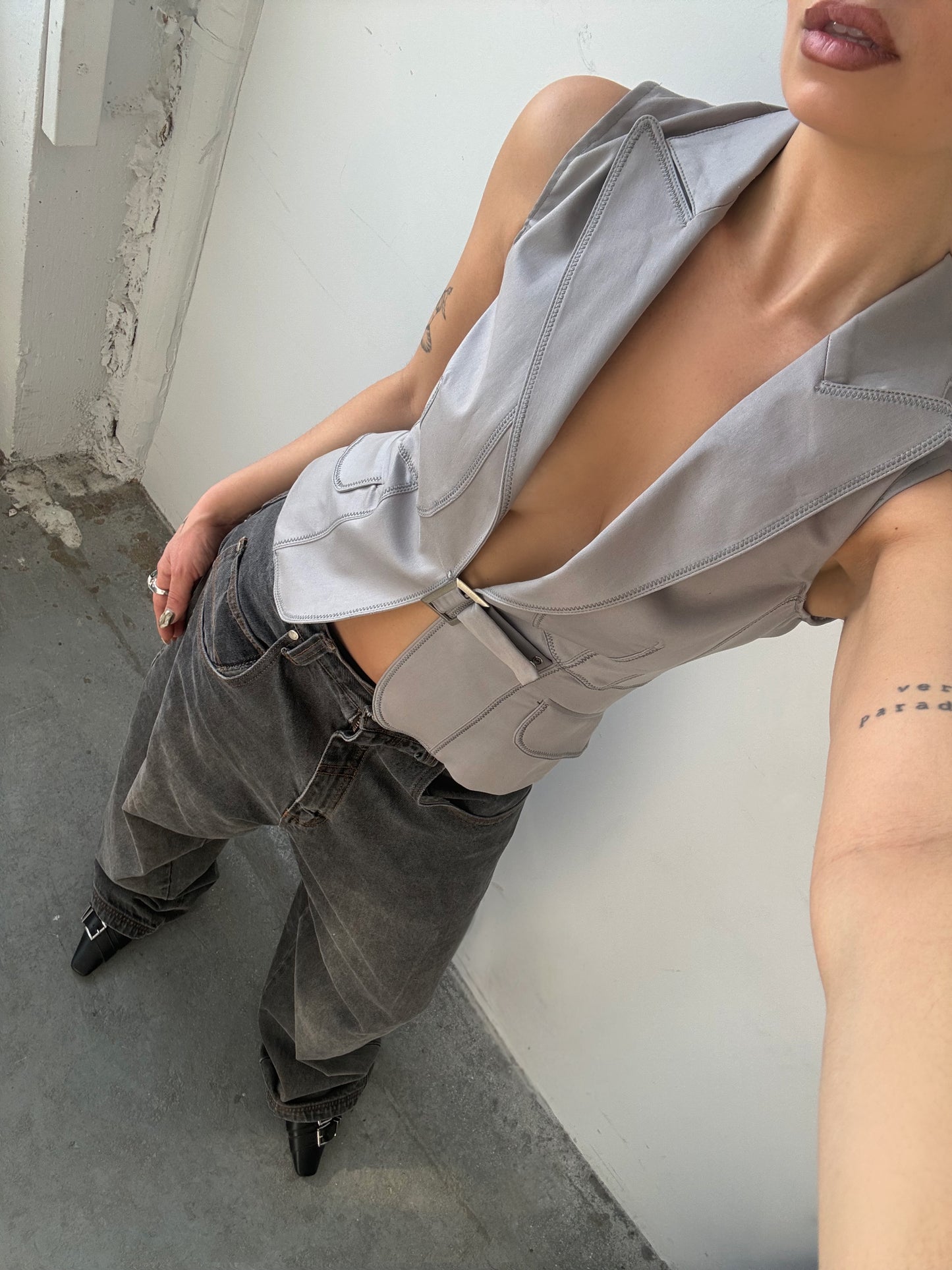 Upcycled Buckle Vest
