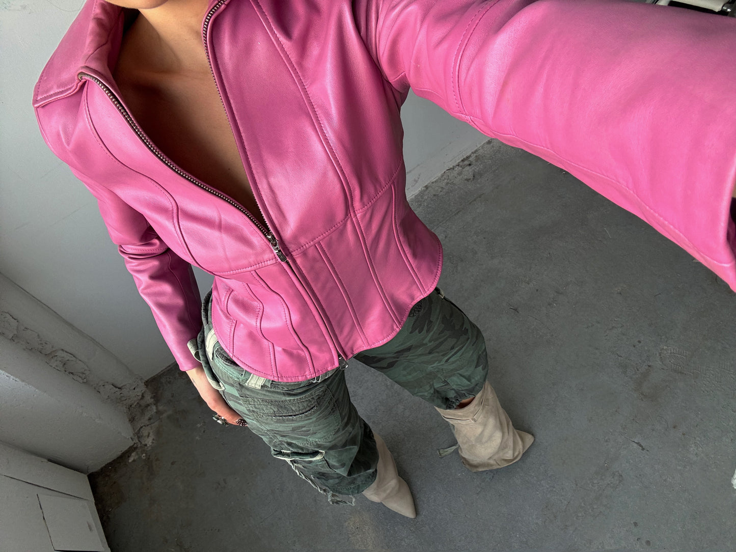 Sorbet Leather Corset Jacket