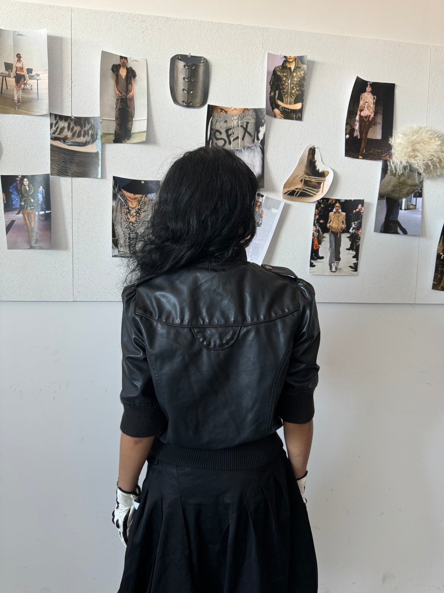 Faux Leather Zip