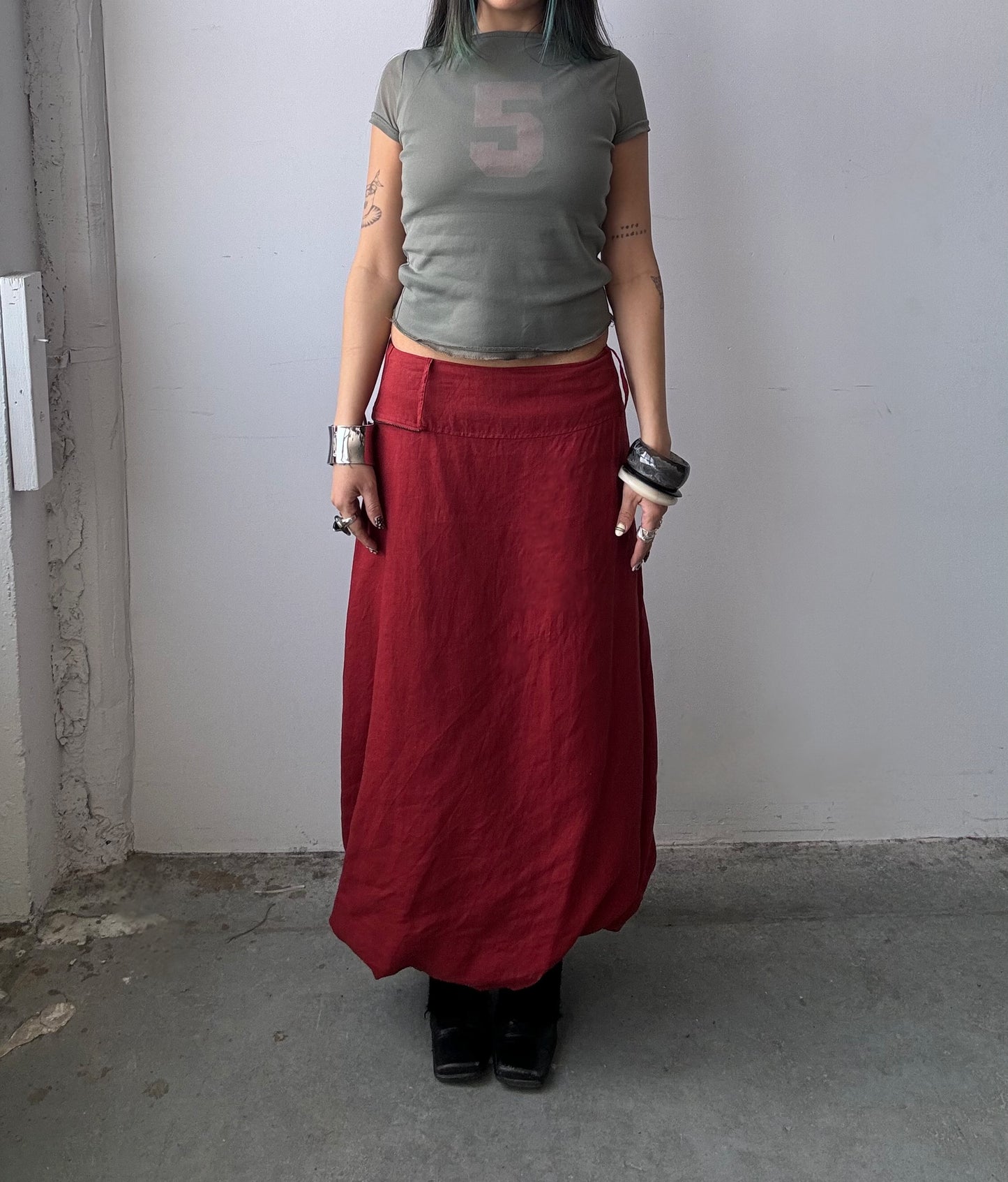 Sarah Pacini Linen Bubble Skirt