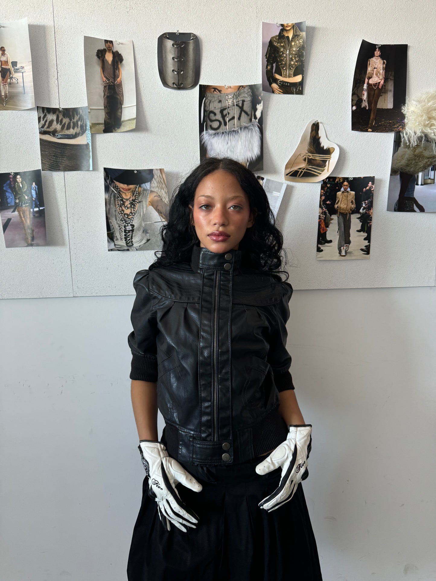 Faux Leather Zip