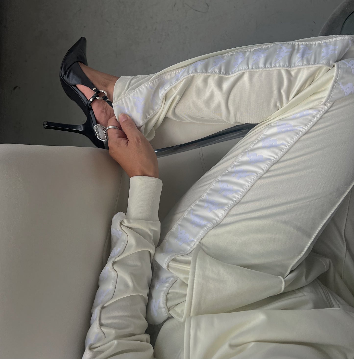 Cream Kappa Tracksuit