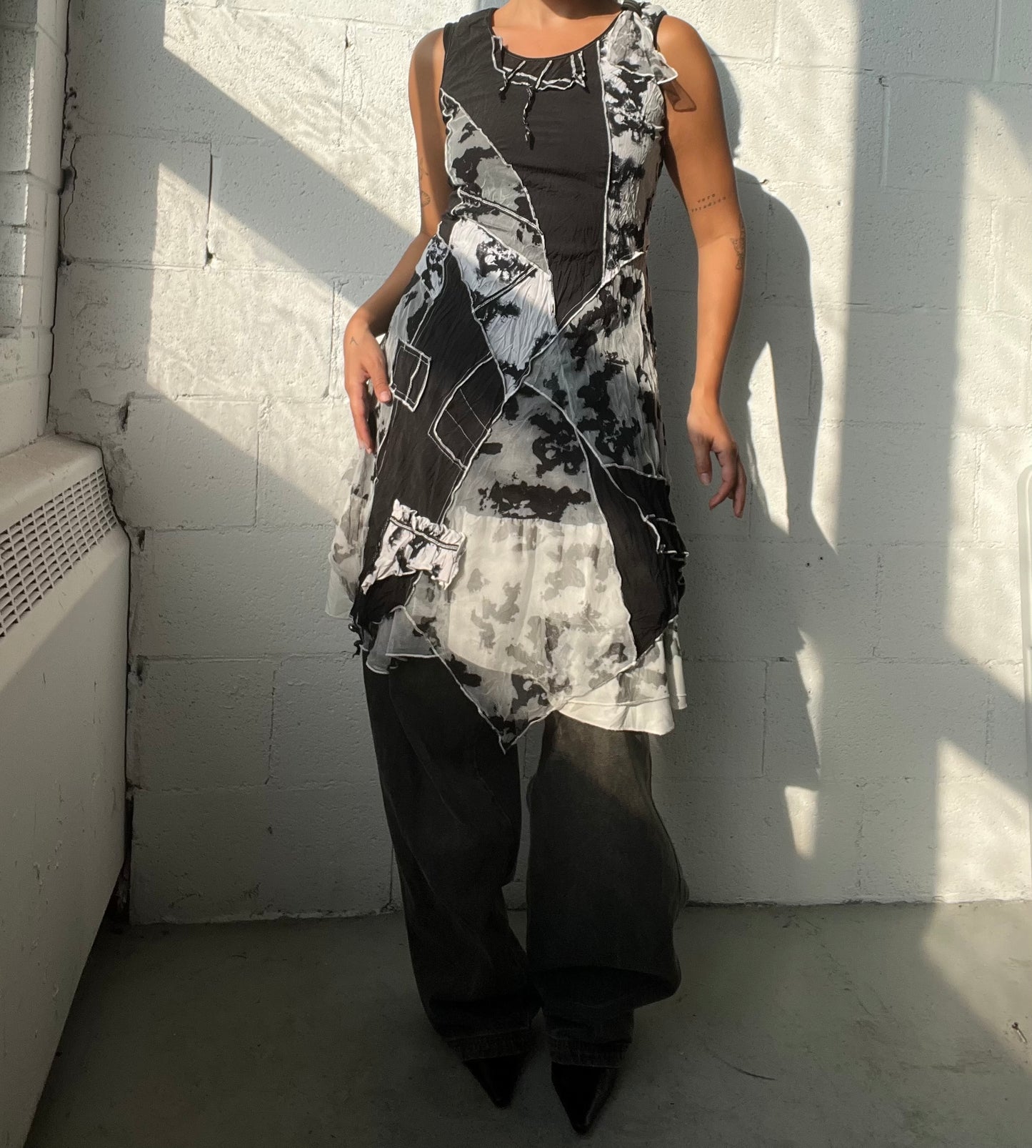 Asymmetric Mesh Dress