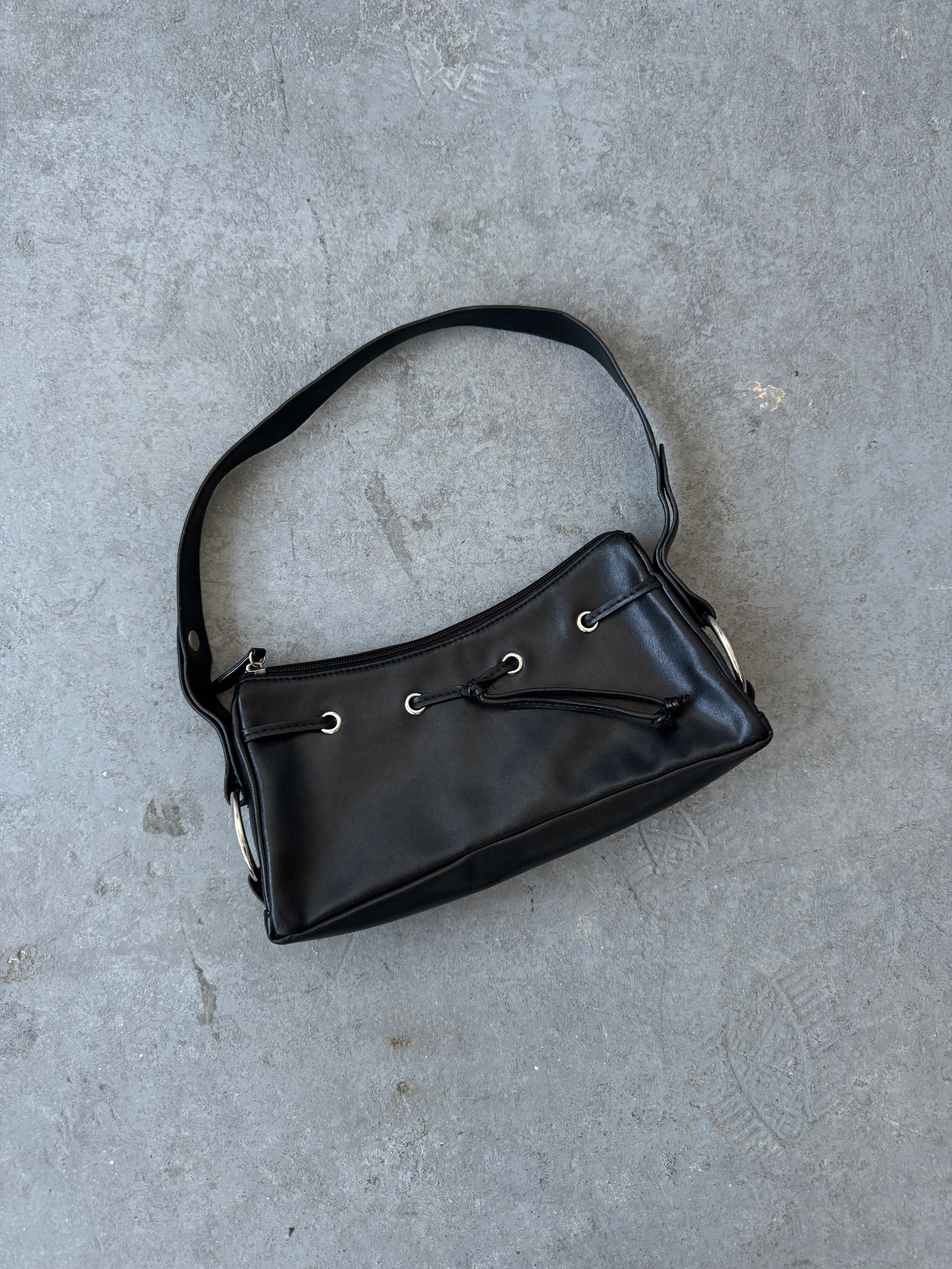 Faux Leather Eyelet Purse