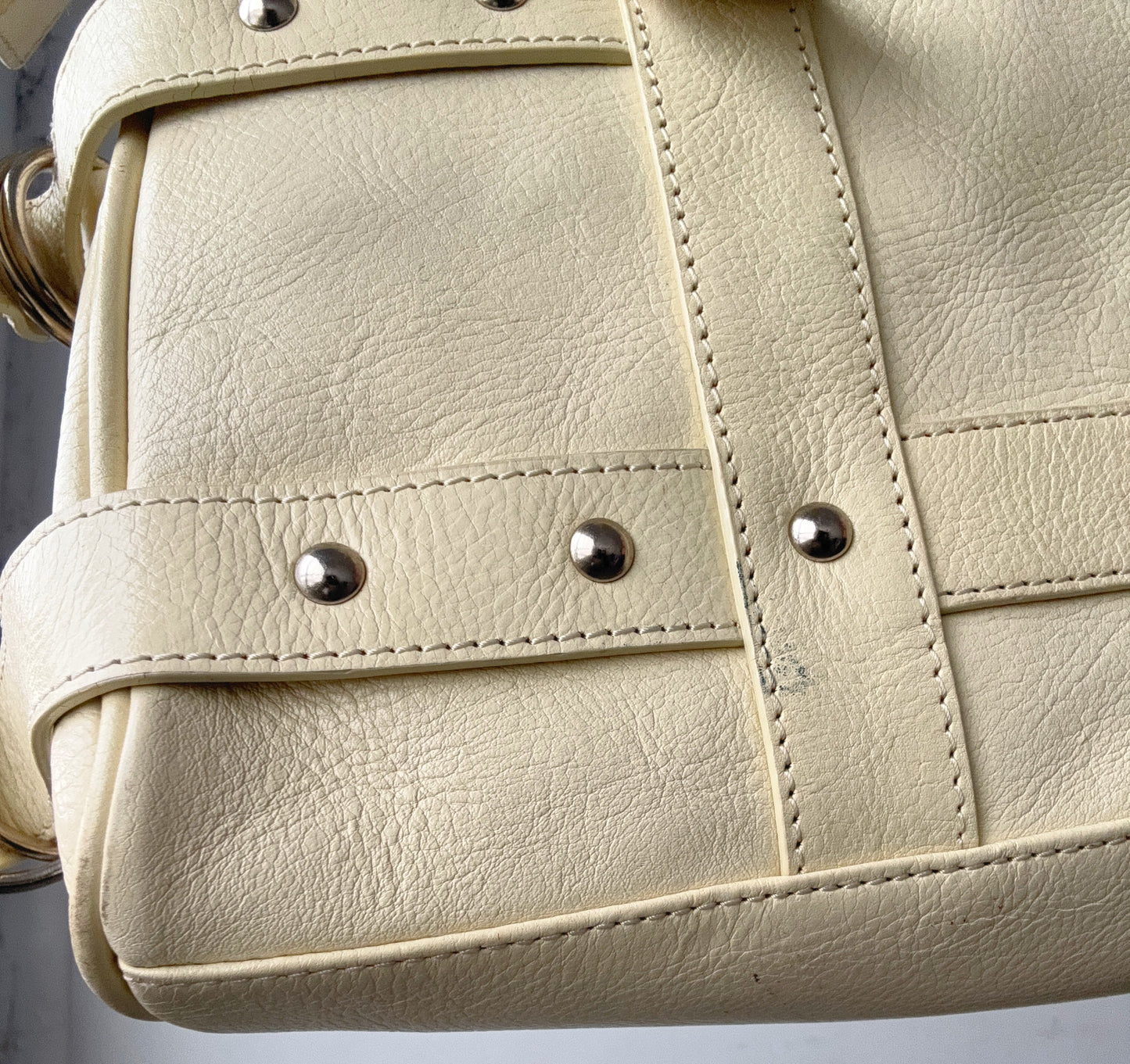 Cream Leather Purse